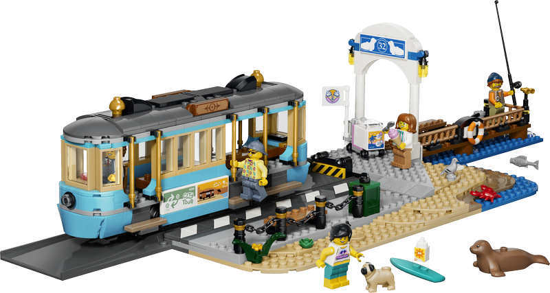 Lego City Classic Beach Tram - Train Toy Set 60506
