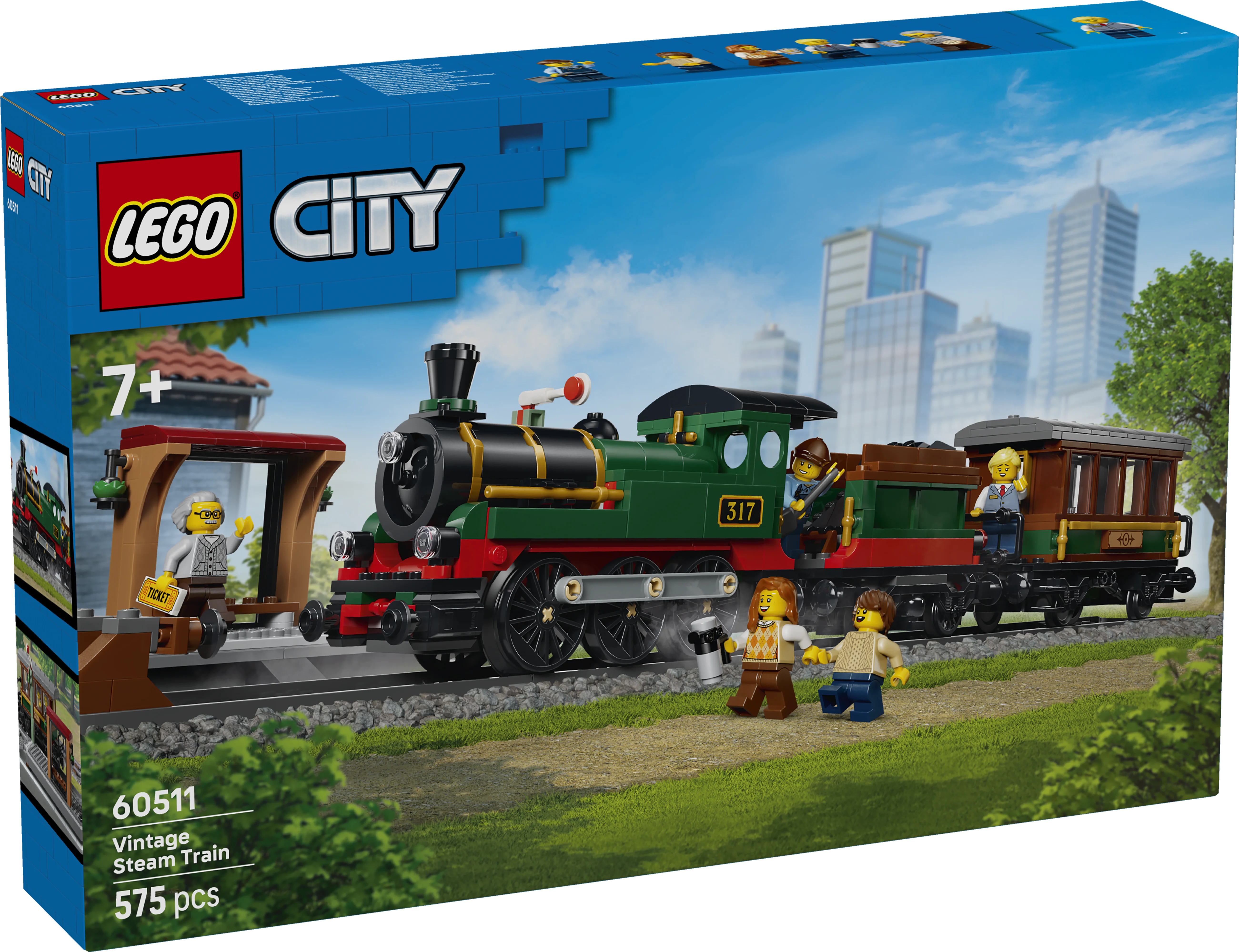 Lego City Vintage Steam Train Toy Building Set 60511