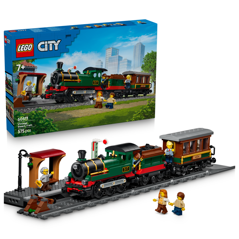 Lego City Vintage Steam Train Toy Building Set 60511