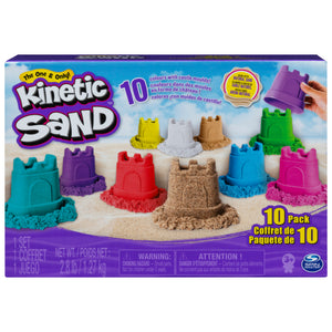 Kinetic Sand, Castle Containers 10-Colour Pack Play Sand Toys