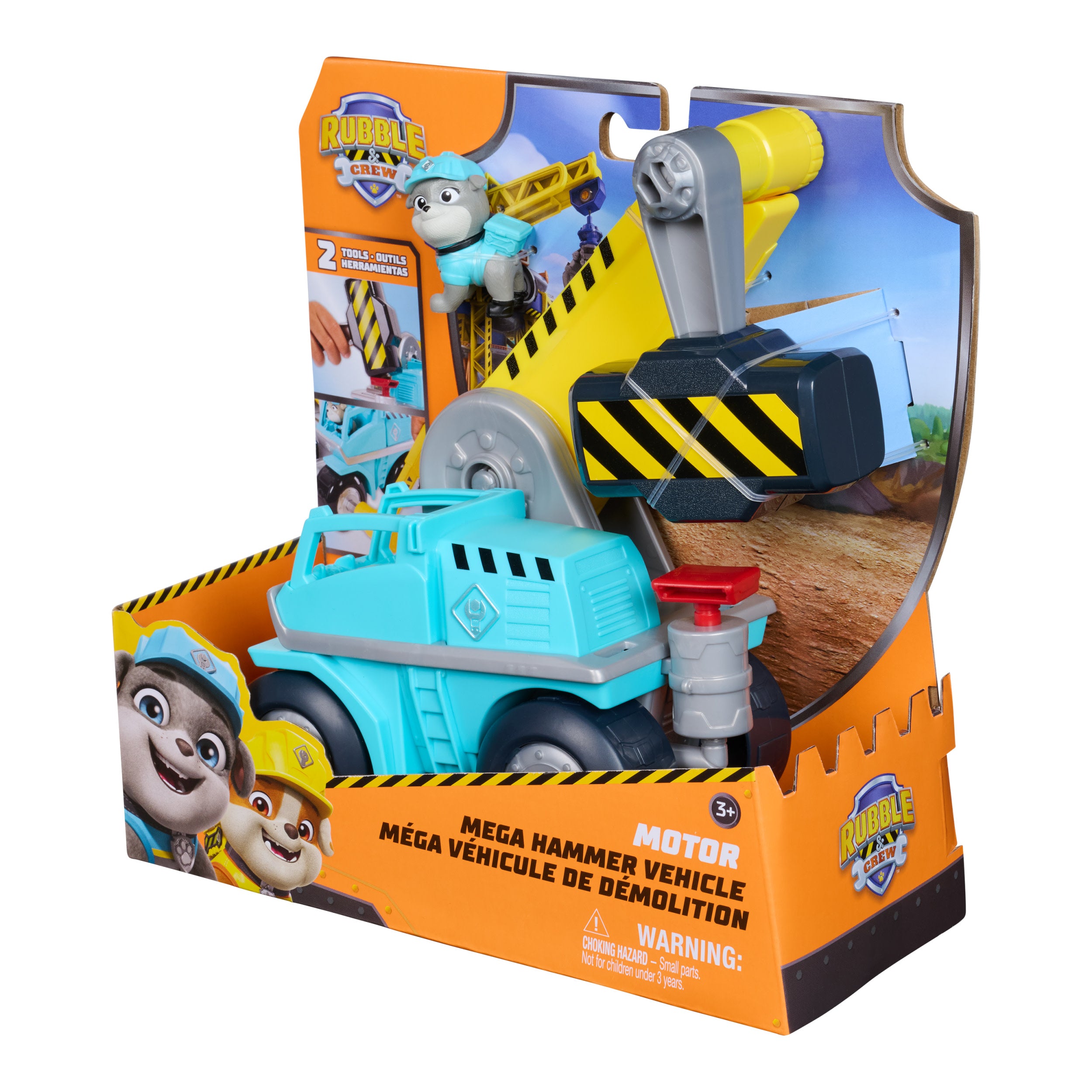 Rubble & Crew Motor Mega Hammer Vehicle, 25,4 Cm Construction Truck With Motor Action Figure