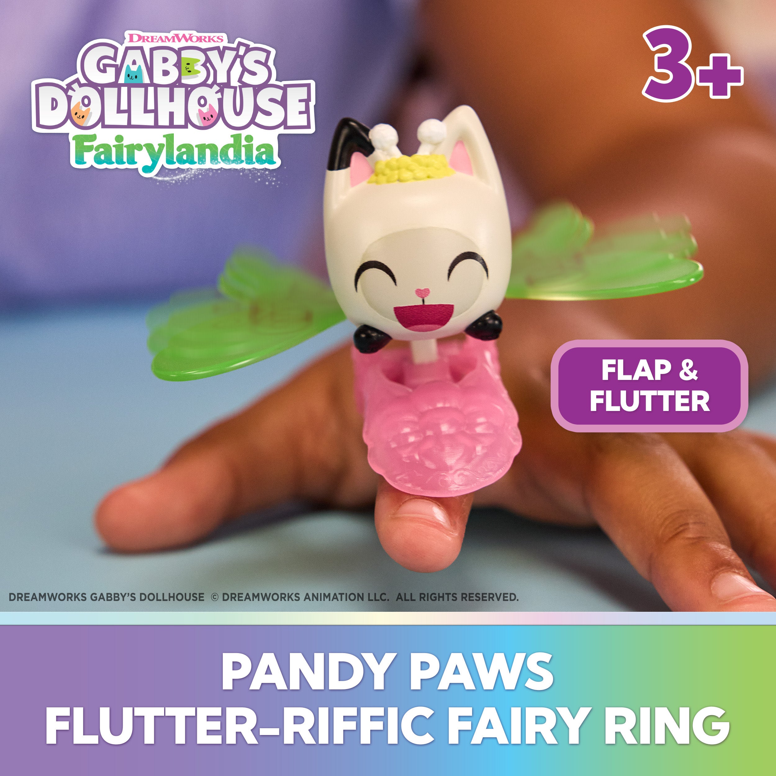 Gabby's Dollhouse Fairylandia, Kitty Fairy Flutter-Riffic Fairy Ring With Display Stand  Assortment