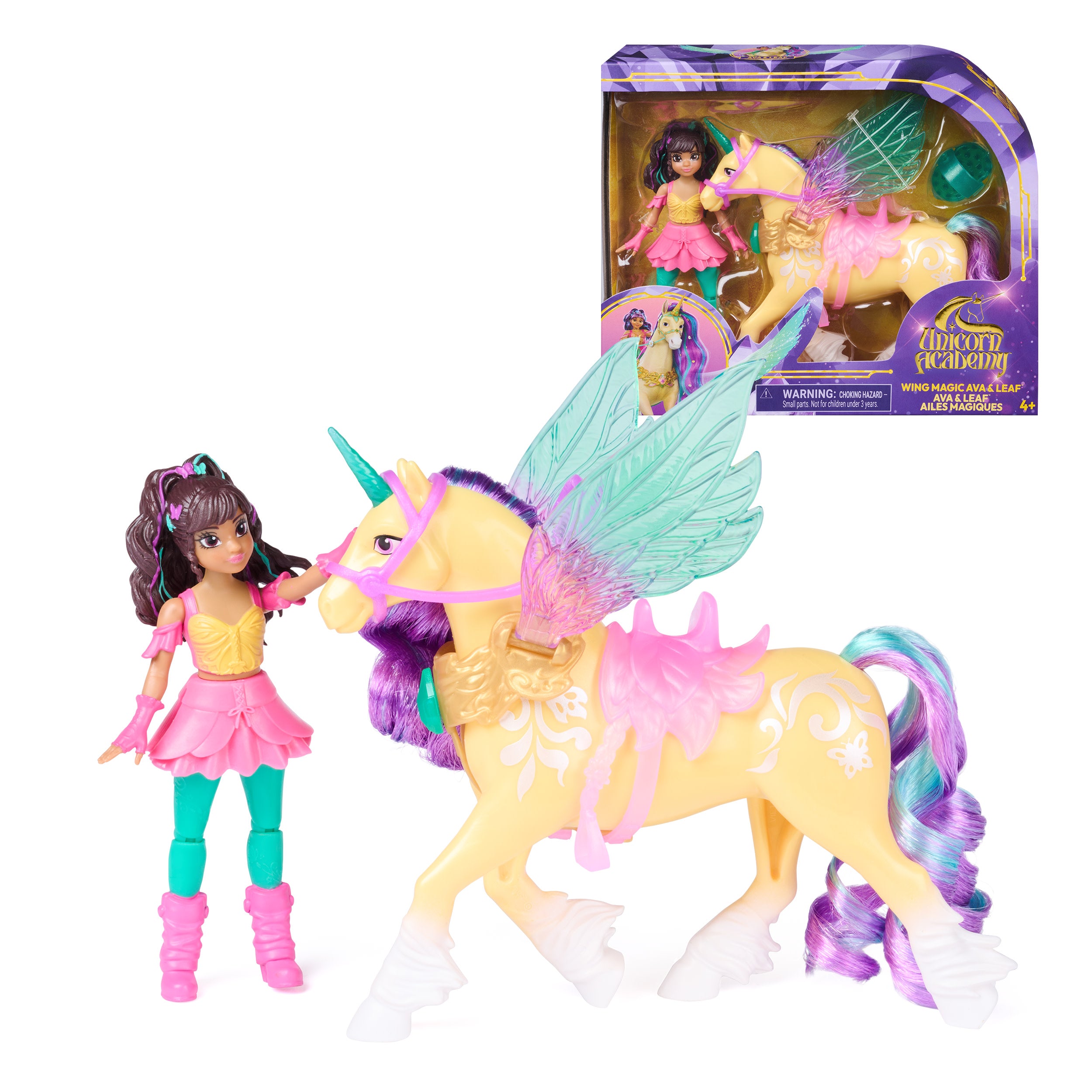 Unicorn Academy Wing Magic Doll Ava And Leaf Set