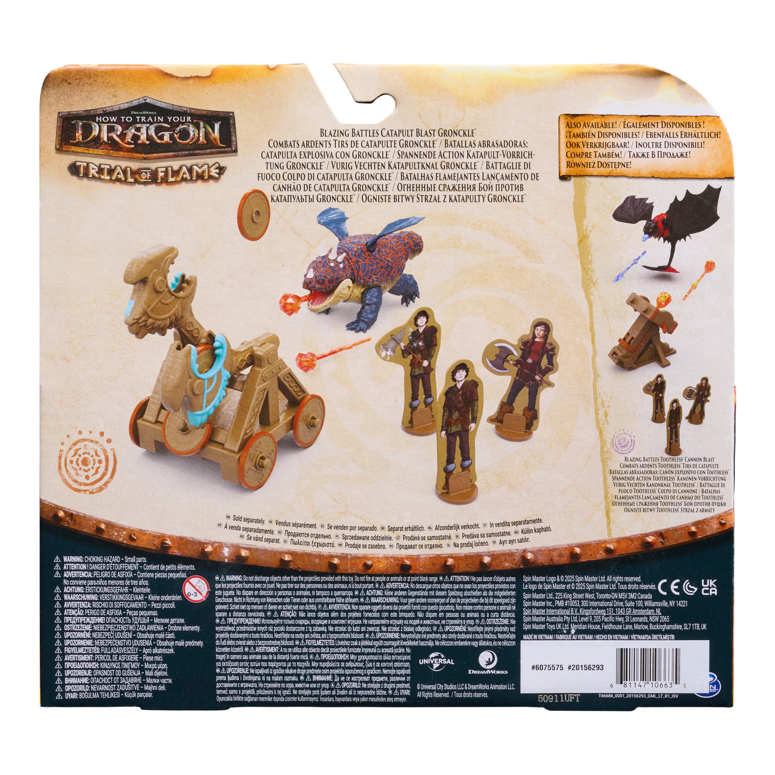 Dreamworks Dragons, Trial Of Flame, Blazing Battles Catapult Blast Gronckle Playset