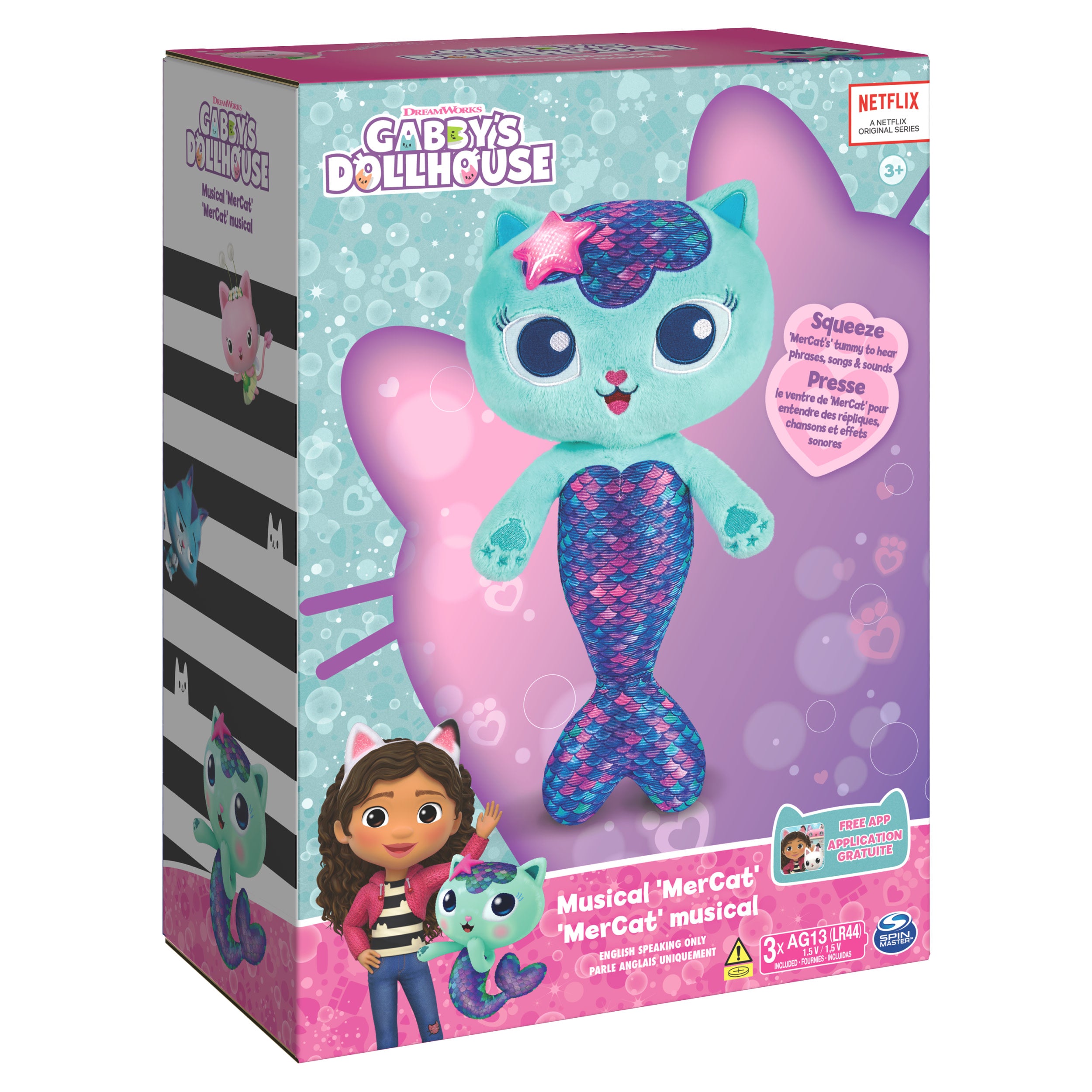 Gabby’s Dollhouse - 35.6Cm Interactive Talking Mercat Plush
