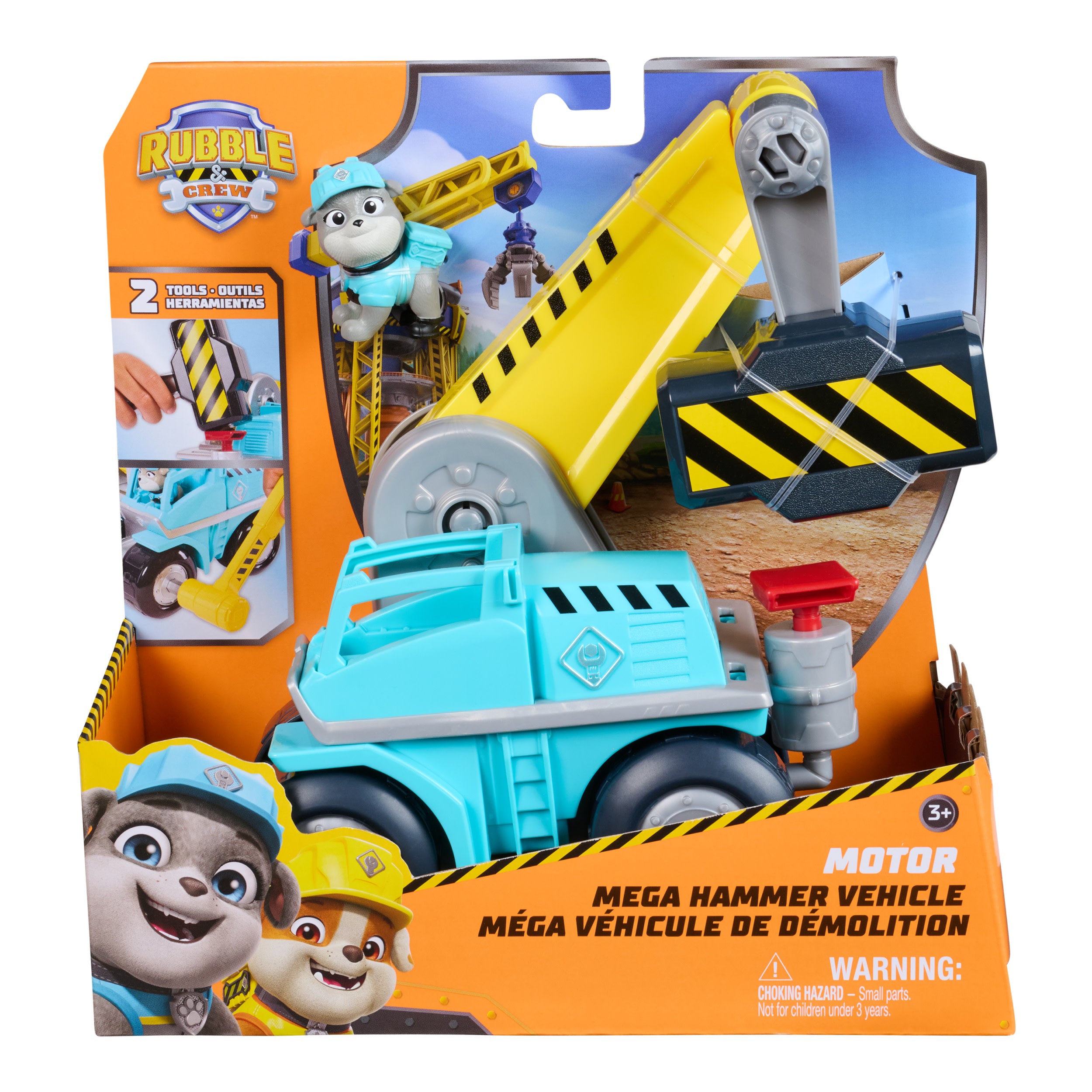 Rubble & Crew Motor Mega Hammer Vehicle, 25,4 Cm Construction Truck With Motor Action Figure