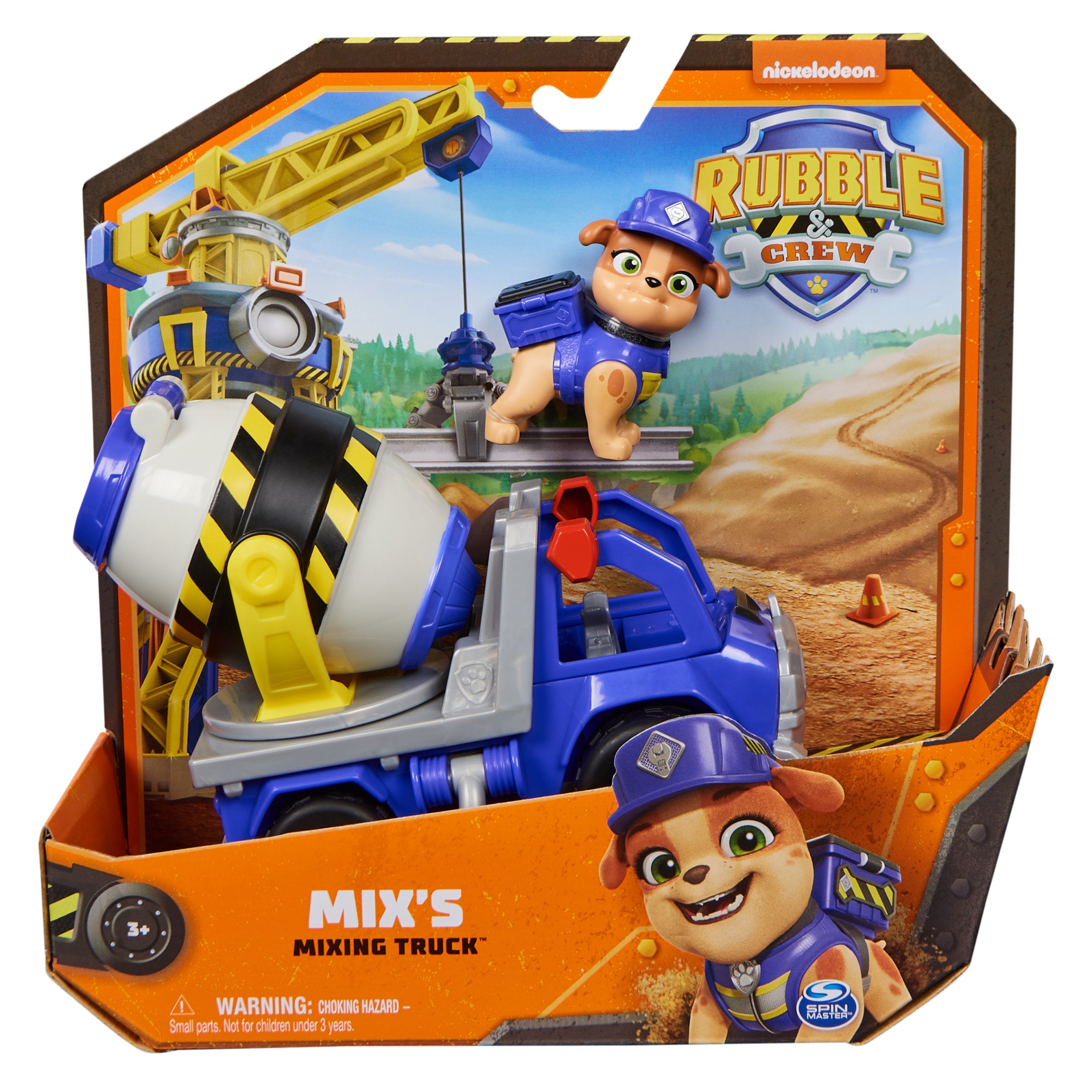 Rubble & Crew Mix’s Cement Mixer Toy Truck