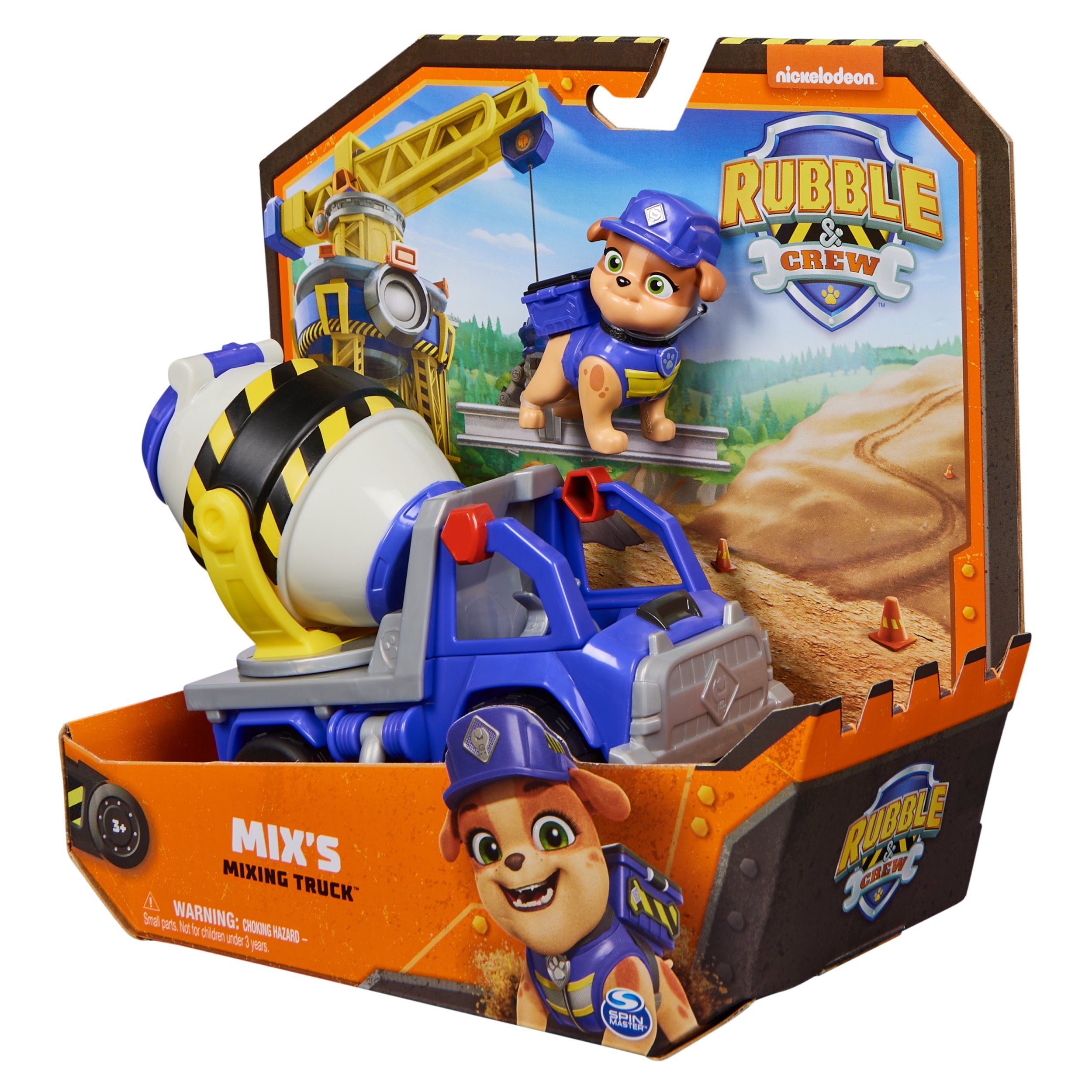 Rubble & Crew Mix’s Cement Mixer Toy Truck