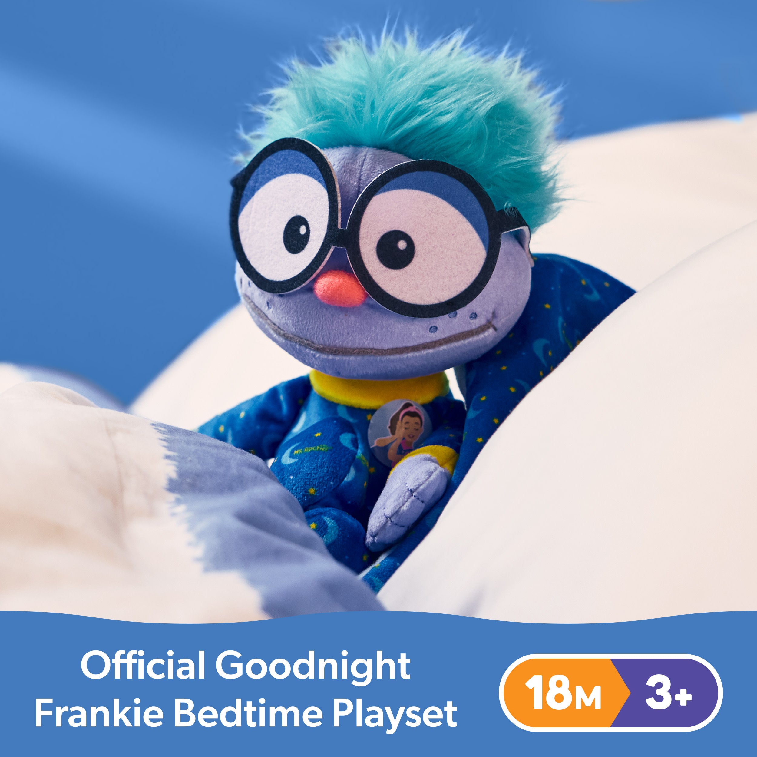 Ms. Rachel Goodnight Frankie Bedtime Playset, 11” Plush With Sleeping Bag & Accessories