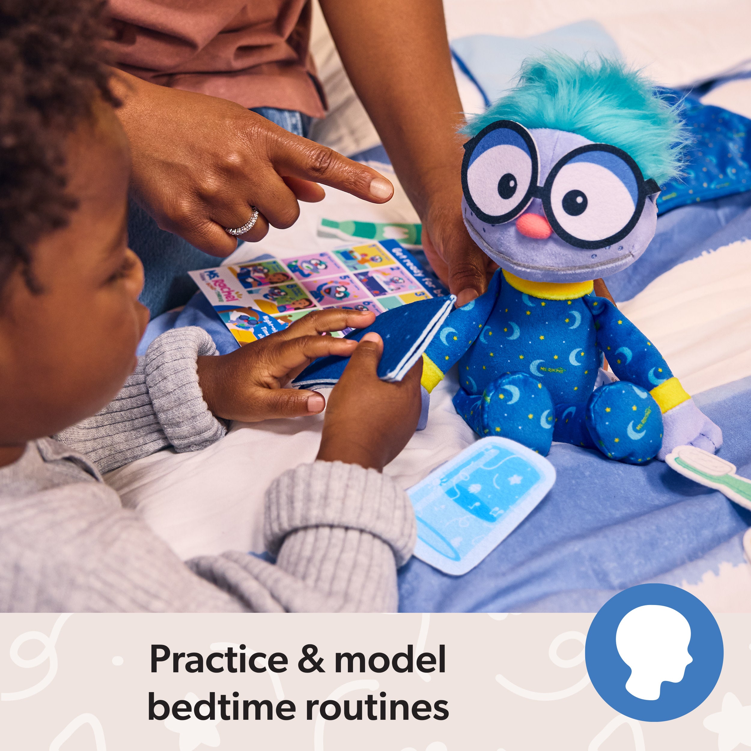 Ms. Rachel Goodnight Frankie Bedtime Playset, 11” Plush With Sleeping Bag & Accessories
