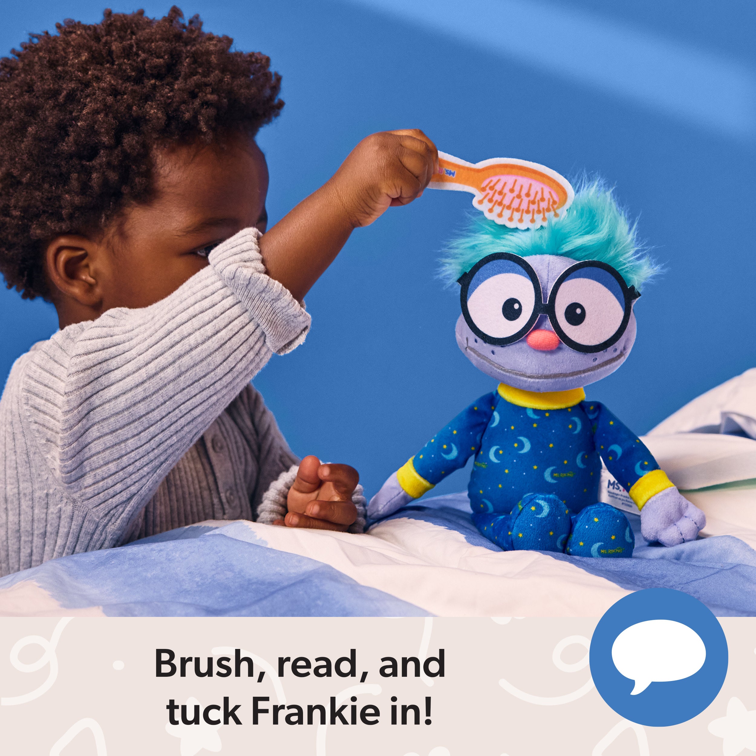 Ms. Rachel Goodnight Frankie Bedtime Playset, 11” Plush With Sleeping Bag & Accessories