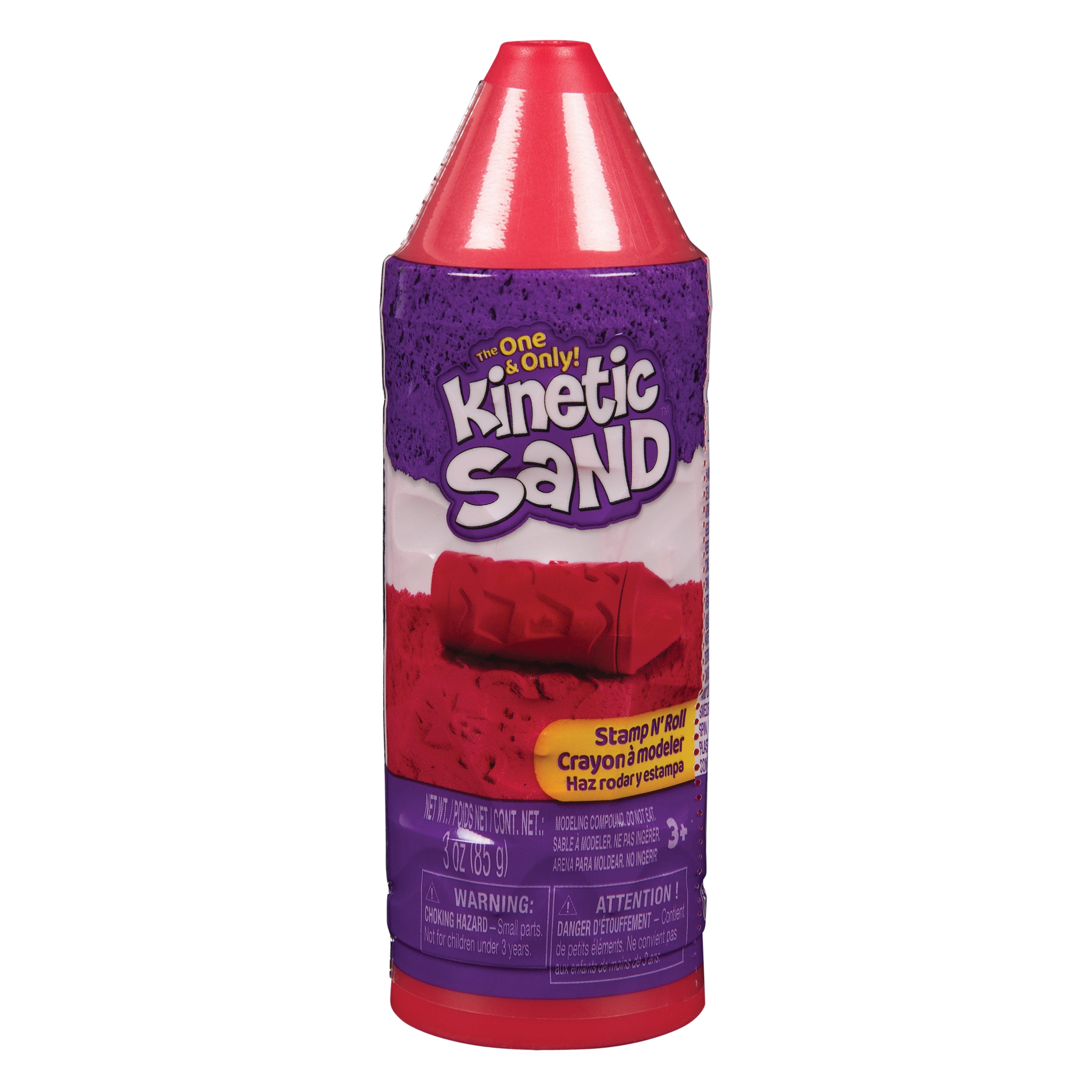 Kinetic Sand, Stamp N' Roll Crayon With 3 Oz Blue Play Sand