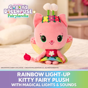 Gabby’s Dollhouse Fairylandia Official Rainbow Light-Up Kitty Fairy Plush
