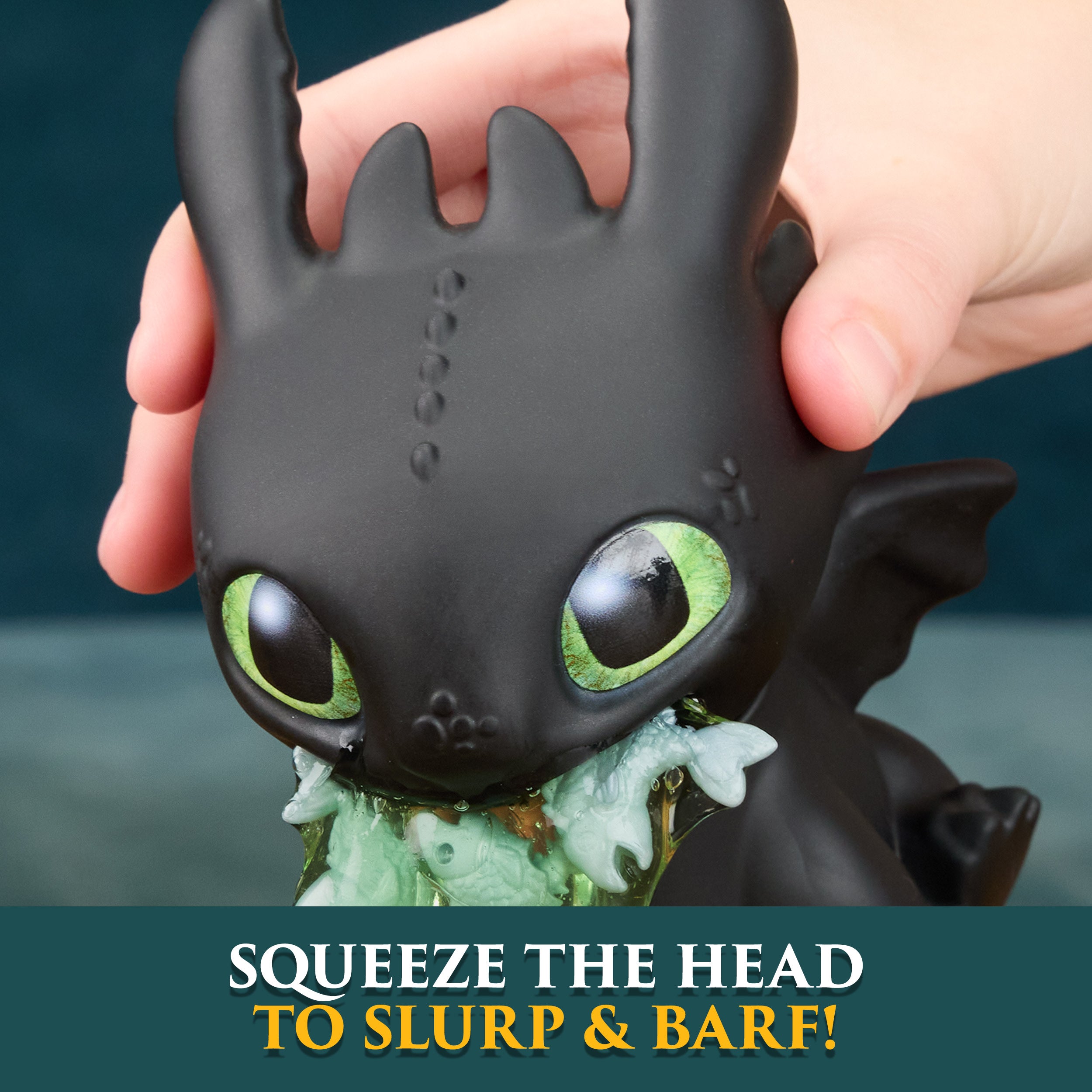 Dreamworks Dragons How To Train Your Dragon Fish Feeding Toothless Interactive Toy With Squeeze And 'Barf' Fish Action