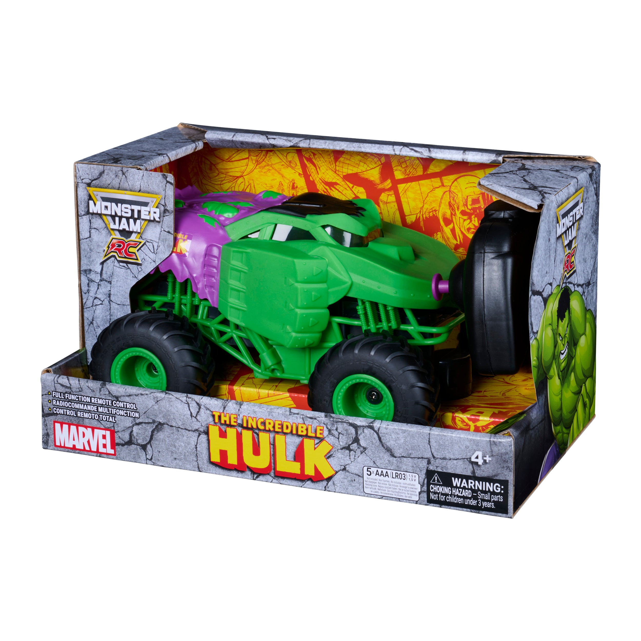 Monster Jam Marvel The Hulk Rc Monster Truck 1:24 Scale