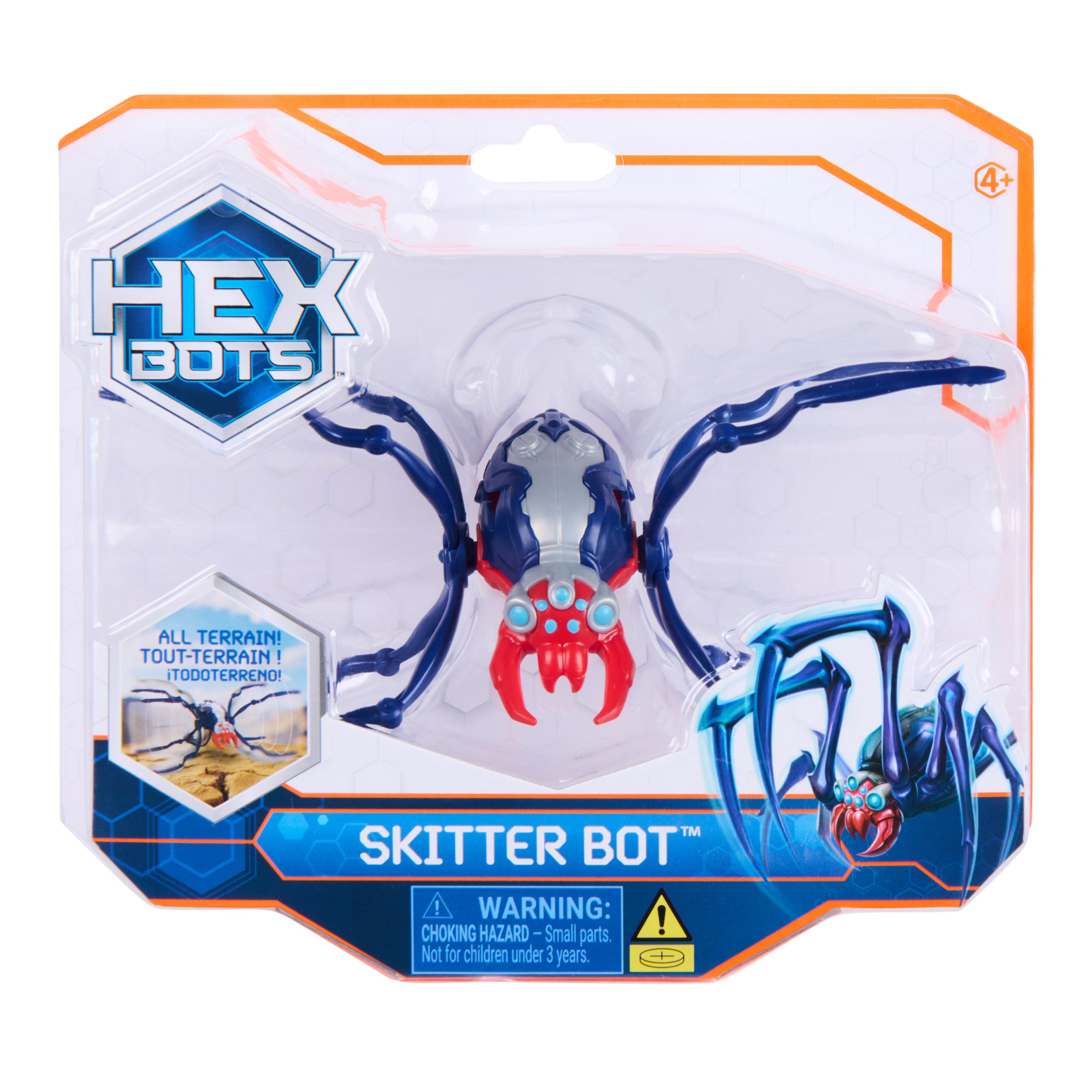 Hex Bots Skitter Bot Rechargeable Robot Spider Red