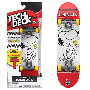 Tech Deck Finesse Peanuts Handboard  Authentic Mini Skateboards (Hands Use Only)