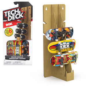 Tech Deck Dgk Fingerboard Display Stand And Skateboard Wall Mount Holds 6 Decks And Includes 3 Exclusive Tech Deck Fingerboards
