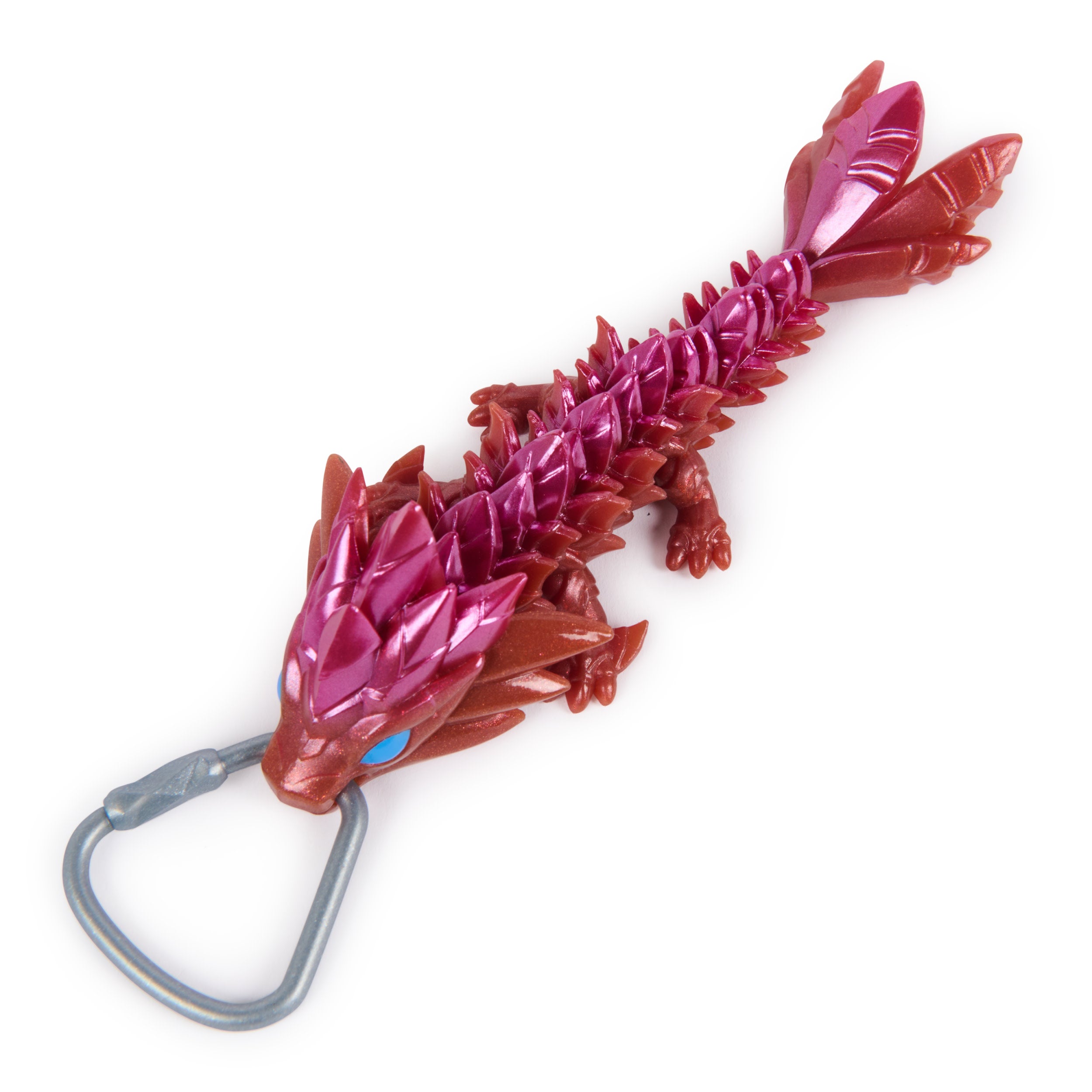 Crystalynx 15.2 Cm Articulated Dragon With Carabiner Clip Blind Box Collectible 3D Printed Dragon Bag Charms (Styles May Vary) Fidget Toys And Fashion Accessories