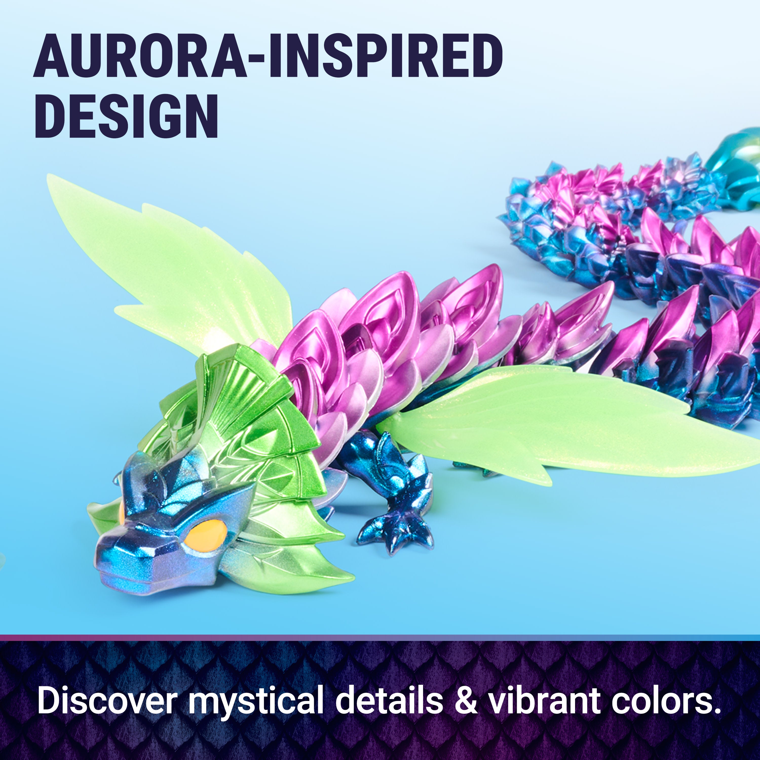 Crystalynx 60 Cm Articulated Dragon Collectible 3D Printed Dragon With Collector’s Box For Kids And Adults (Styles Vary) Fidget Toys For Home Decor Or Desk Accessories