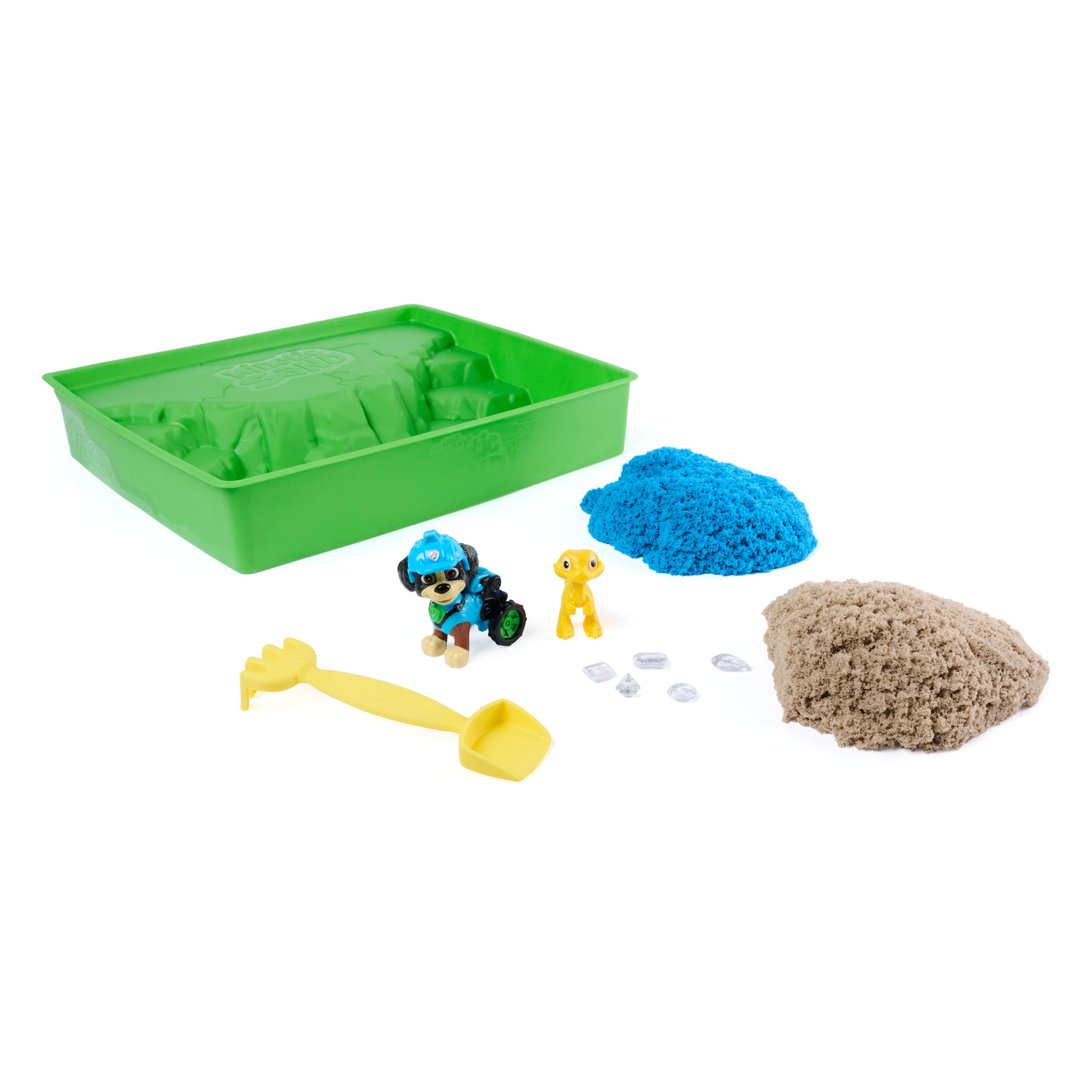 Kinetic Sand, Paw Patrol: The Dino Movie Gem Hunt Rescue Playset With Rex And Dinosaur Action Figures And 453 G Of Mouldable Play Sand