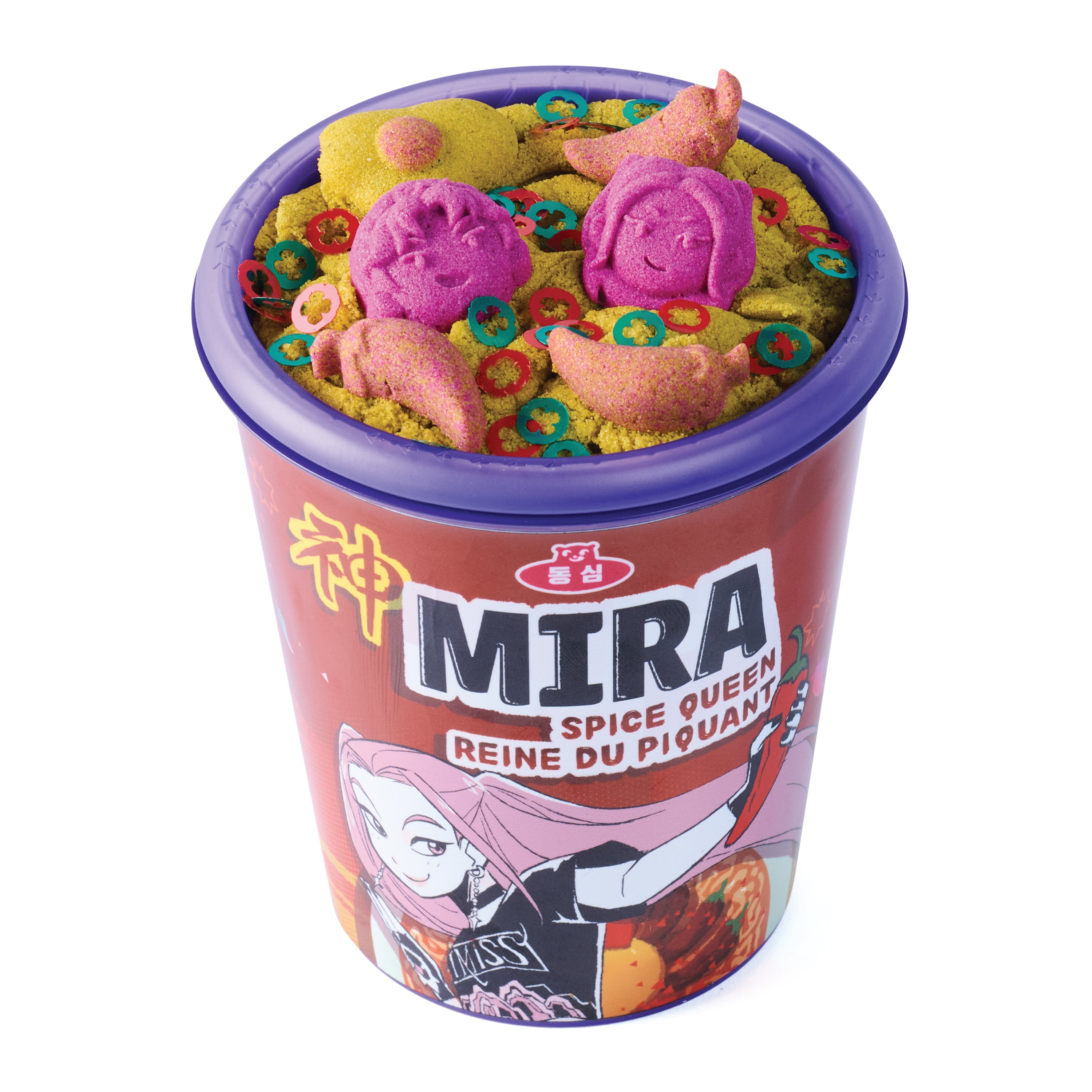 Kinetic Sand Kpop Demon Hunters Ramyeon Surprise Huntr/X Blind Box With 155 G Of Mouldable Play Sand (Styles May Vary)