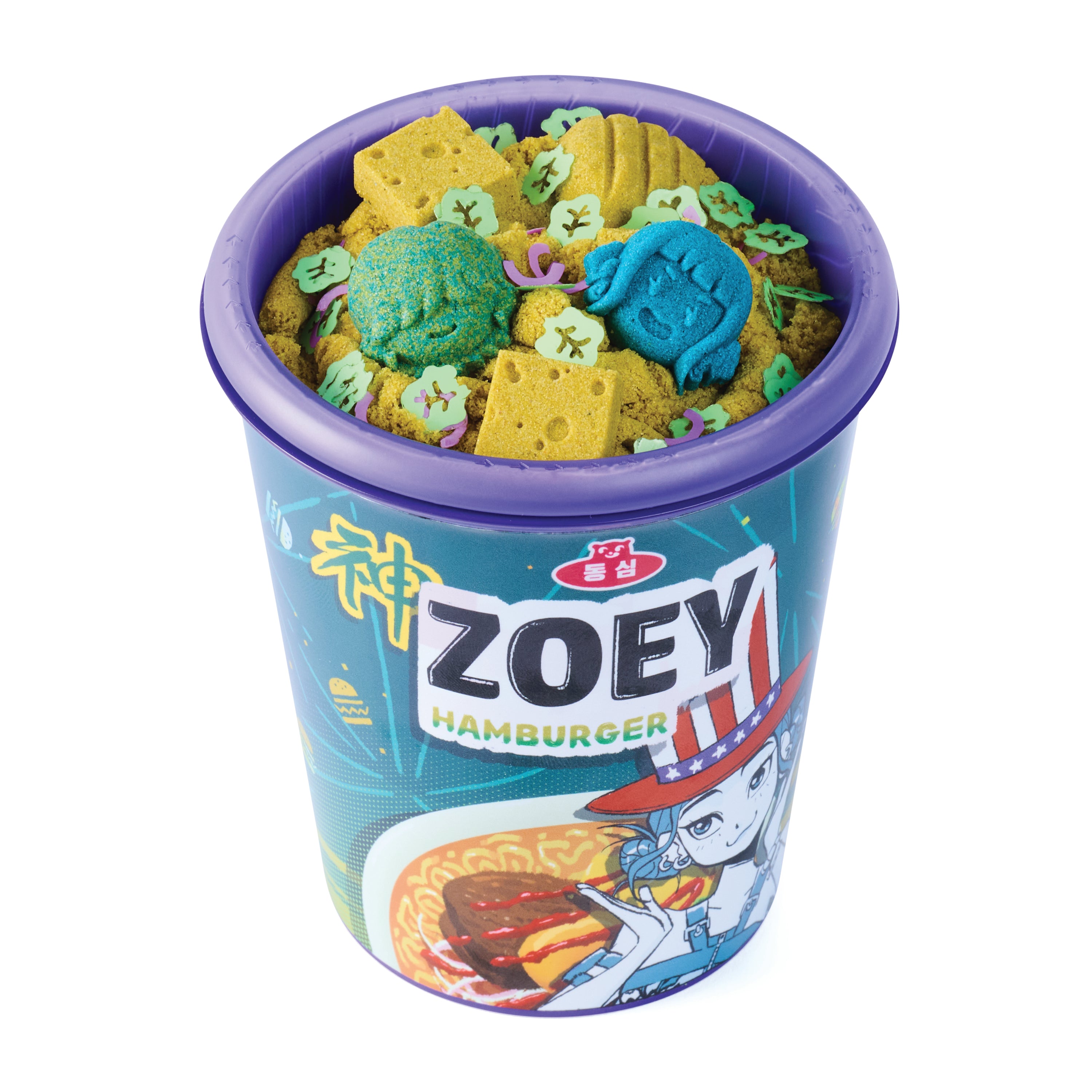 Kinetic Sand Kpop Demon Hunters Ramyeon Surprise Huntr/X Blind Box With 155 G Of Mouldable Play Sand (Styles May Vary)