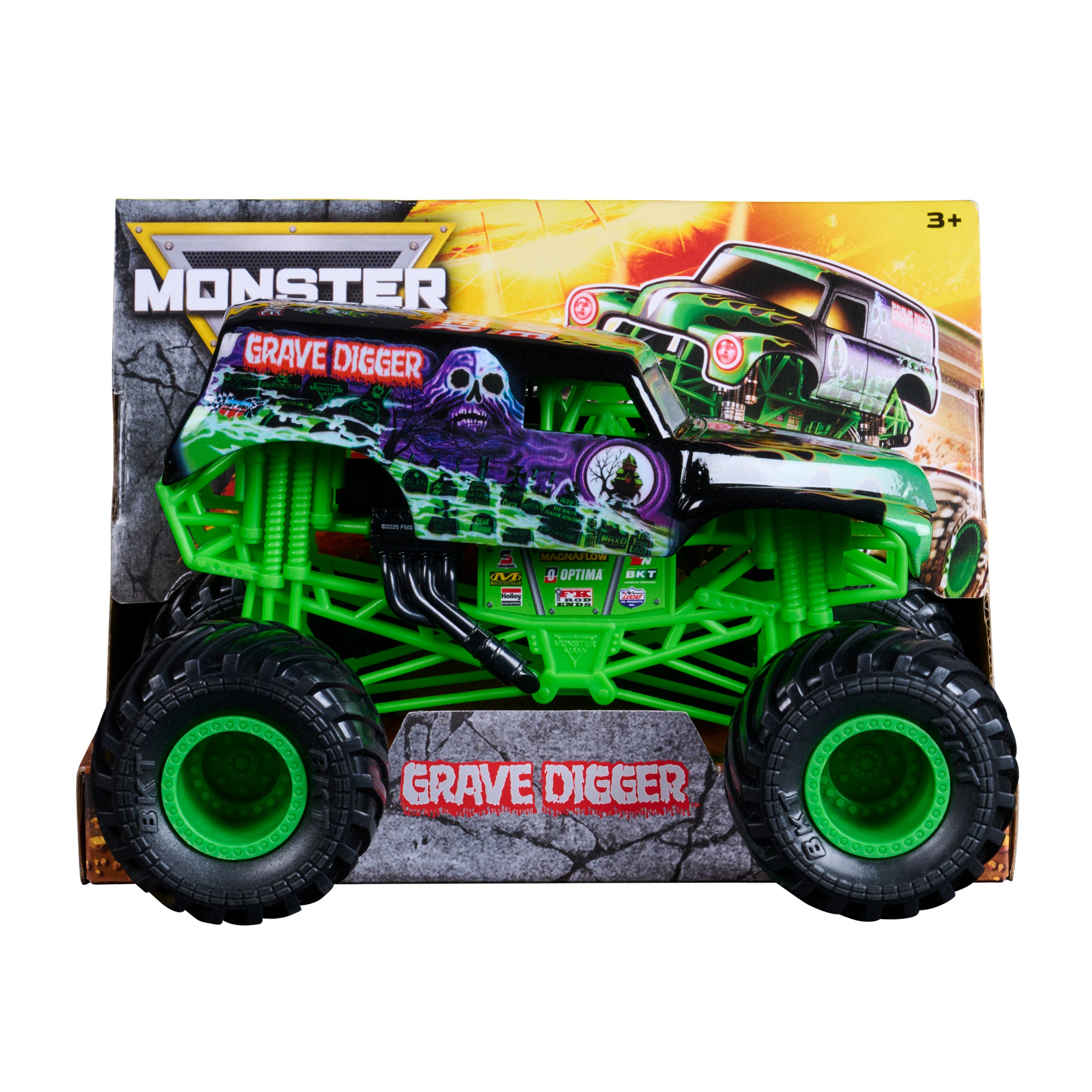 Monster Jam Official Grave Digger Monster Truck Collector Die-Cast Vehicle 1:24 Scale