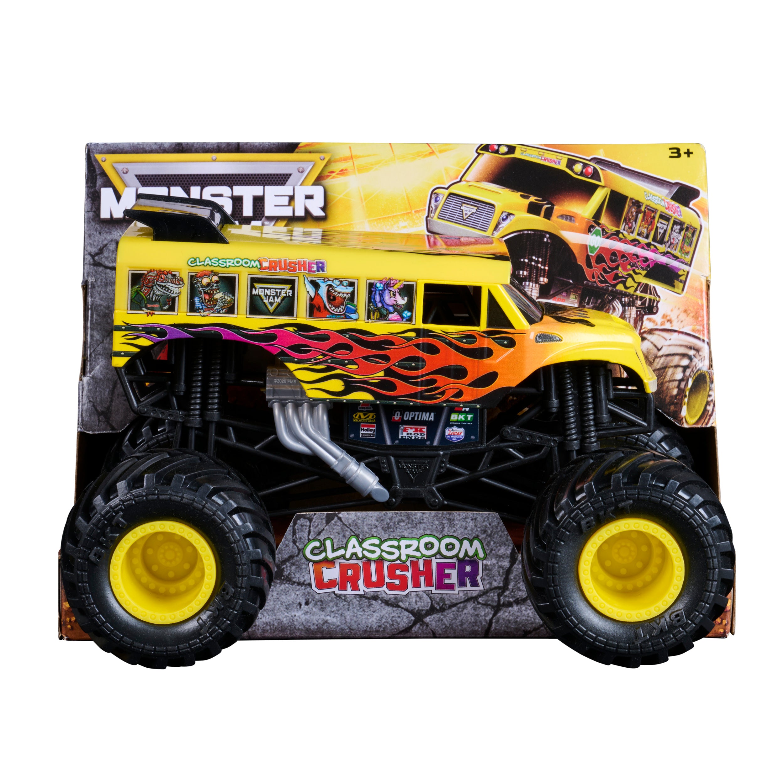 Monster Jam Official Classroom Crusher Monster Truck Collector Die-Cast Vehicle 1:24 Scale
