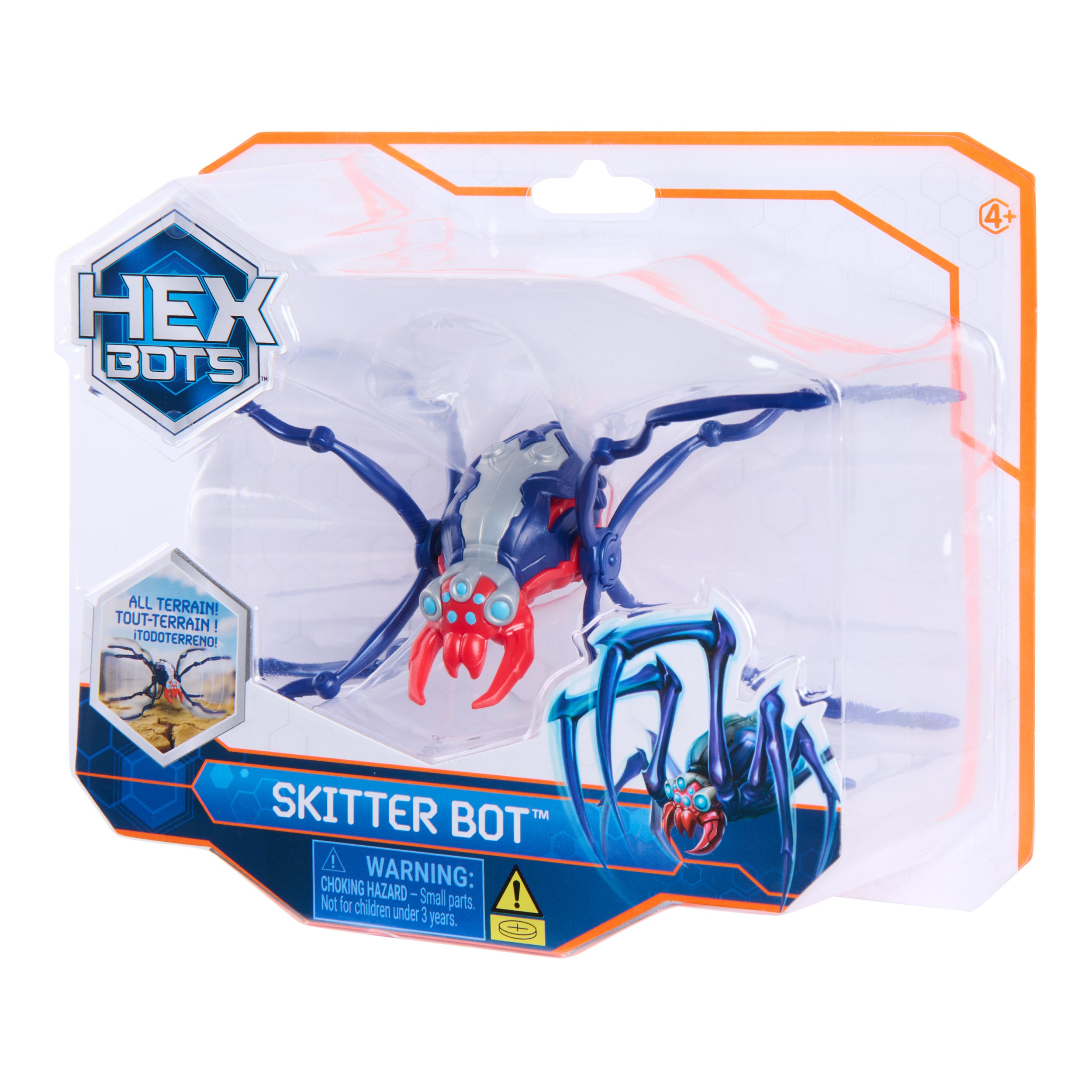 Hex Bots Skitter Bot Rechargeable Robot Spider Red