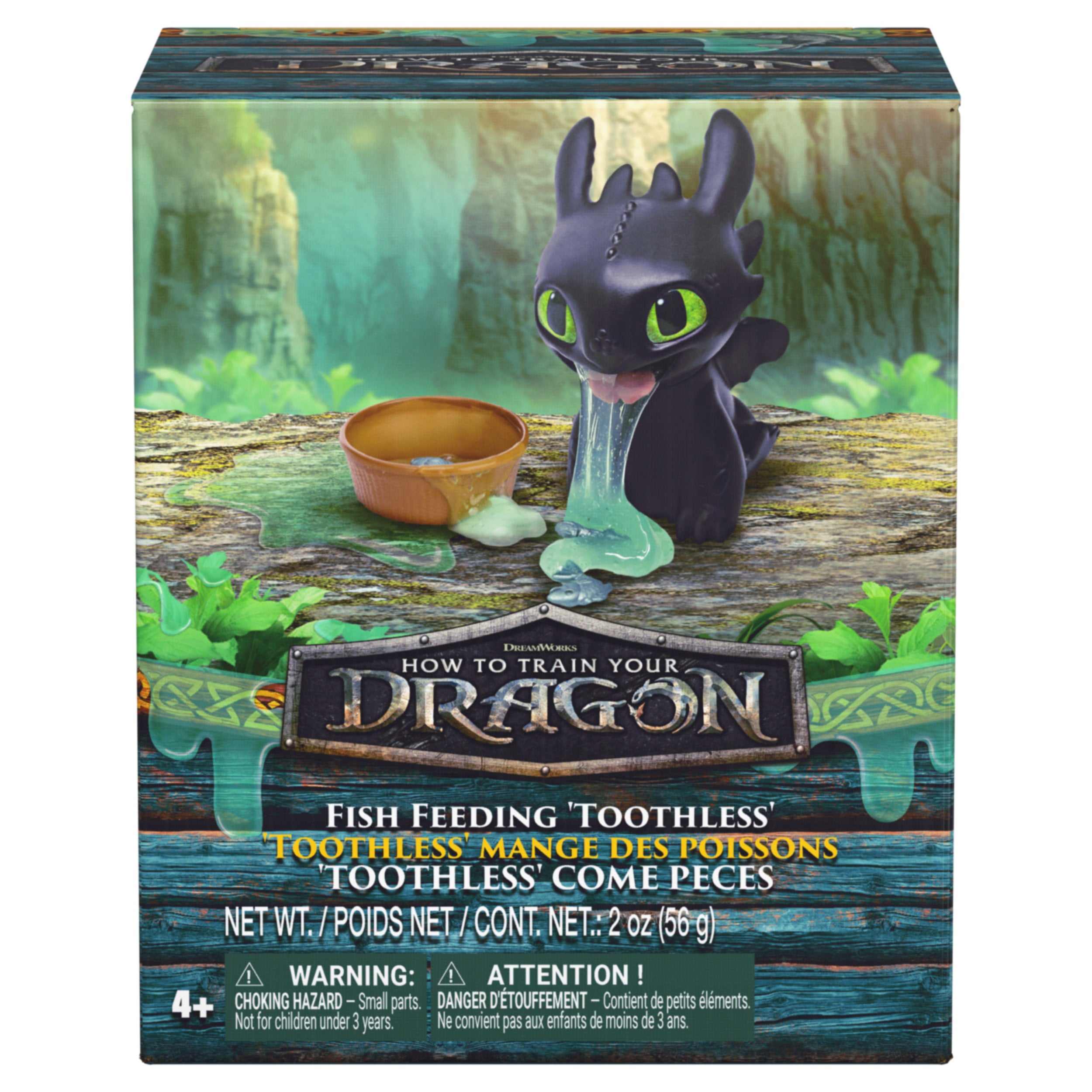 Dreamworks Dragons How To Train Your Dragon Fish Feeding Toothless Interactive Toy With Squeeze And 'Barf' Fish Action