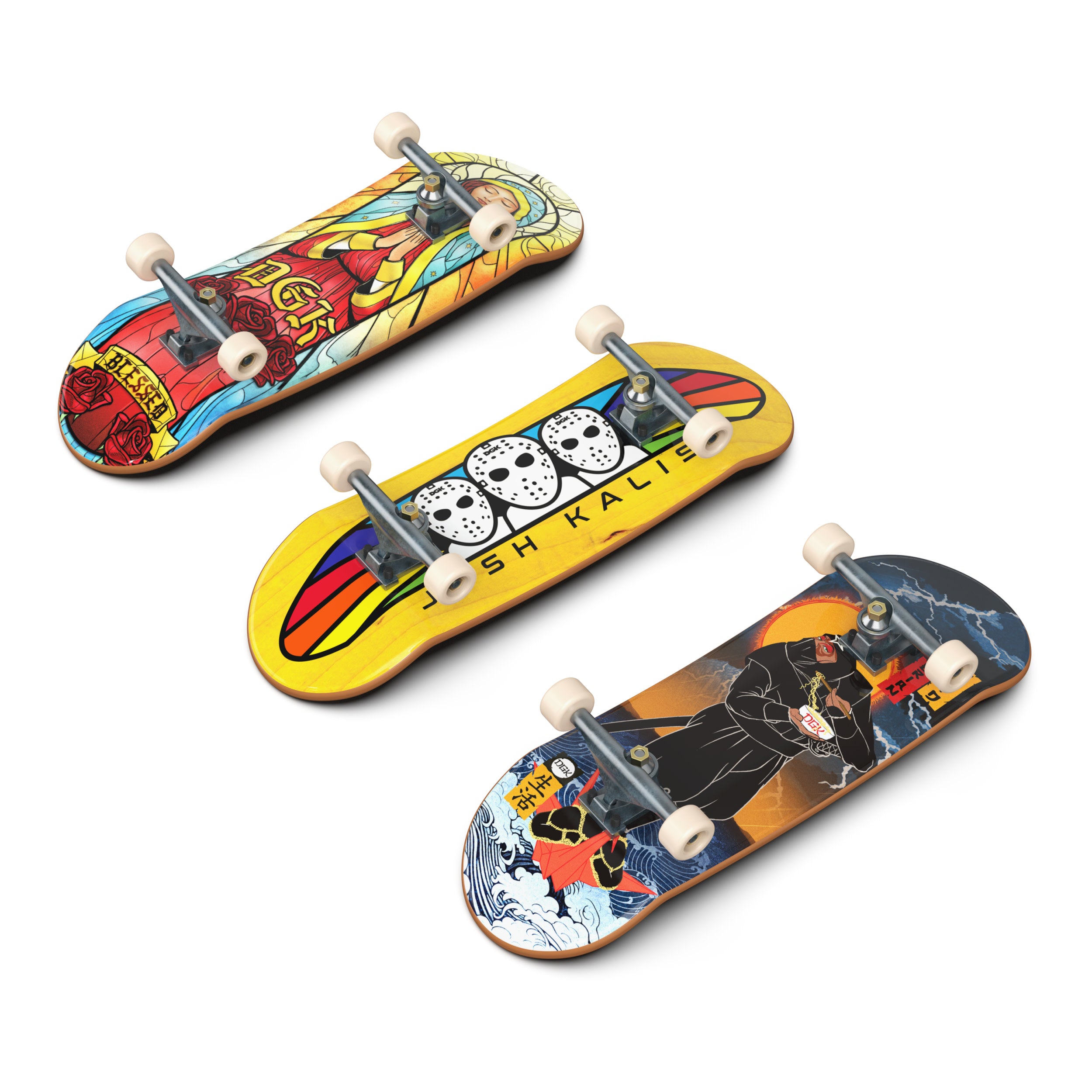 Tech Deck Dgk Fingerboard Display Stand And Skateboard Wall Mount Holds 6 Decks And Includes 3 Exclusive Tech Deck Fingerboards