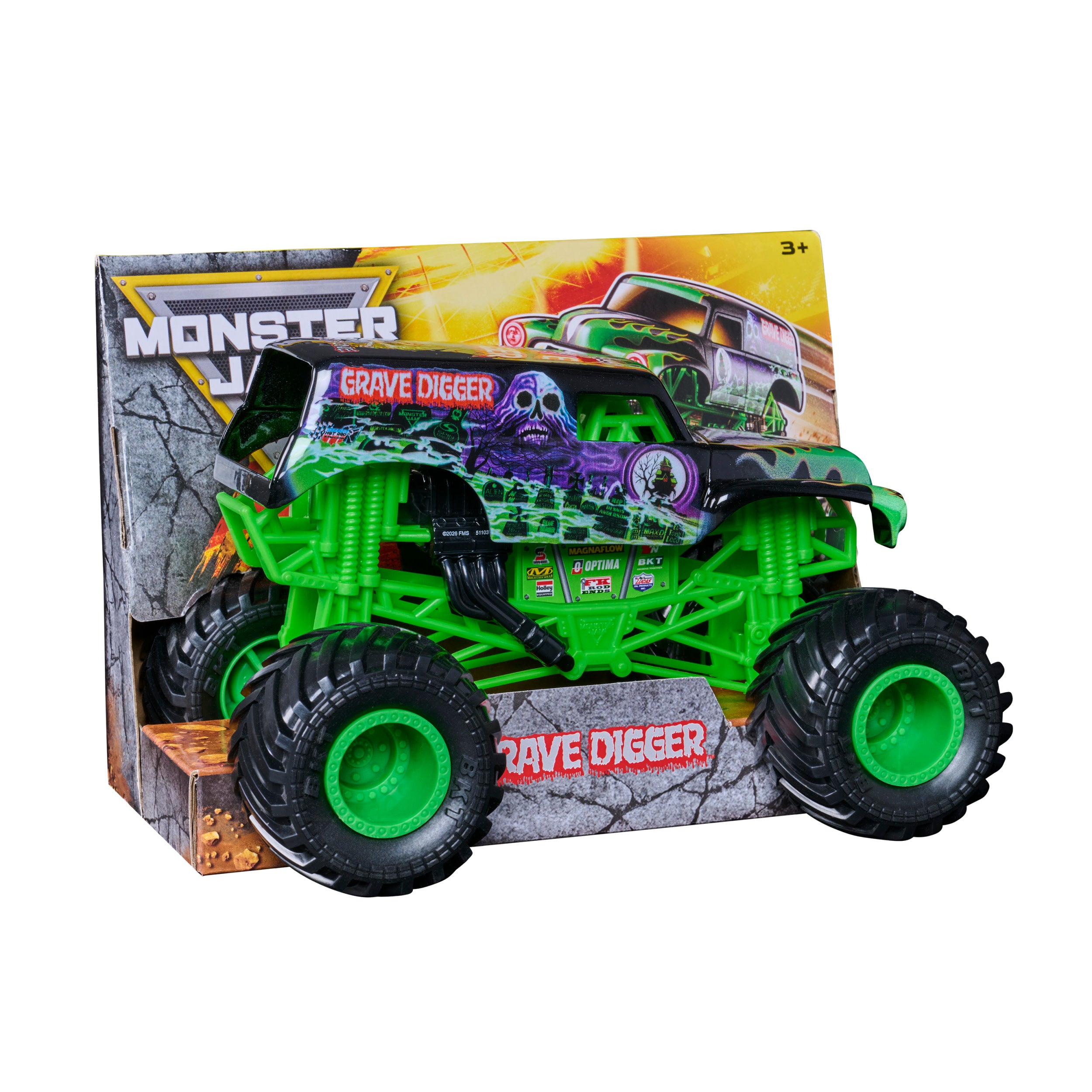 Monster Jam Official Grave Digger Monster Truck Collector Die-Cast Vehicle 1:24 Scale