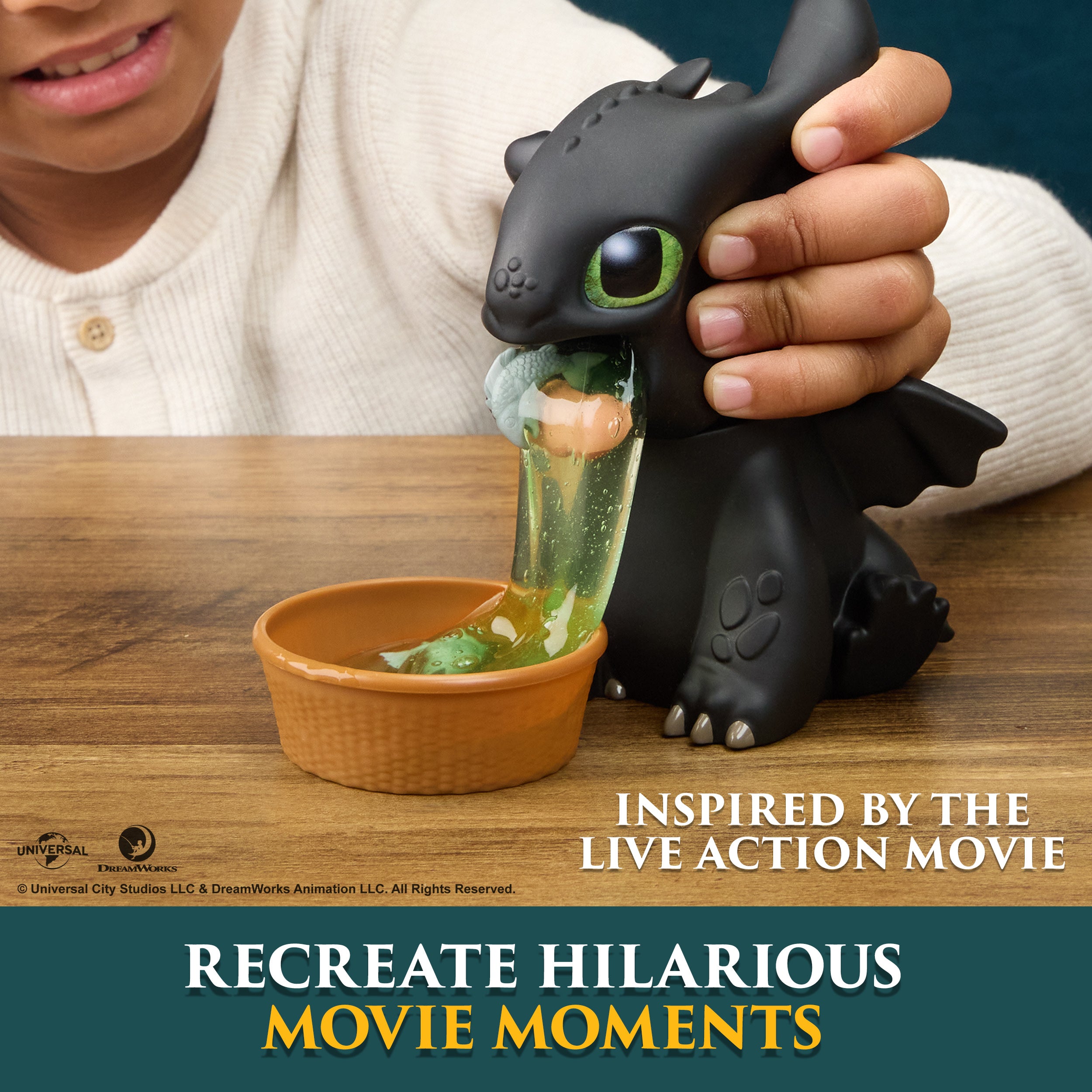 Dreamworks Dragons How To Train Your Dragon Fish Feeding Toothless Interactive Toy With Squeeze And 'Barf' Fish Action