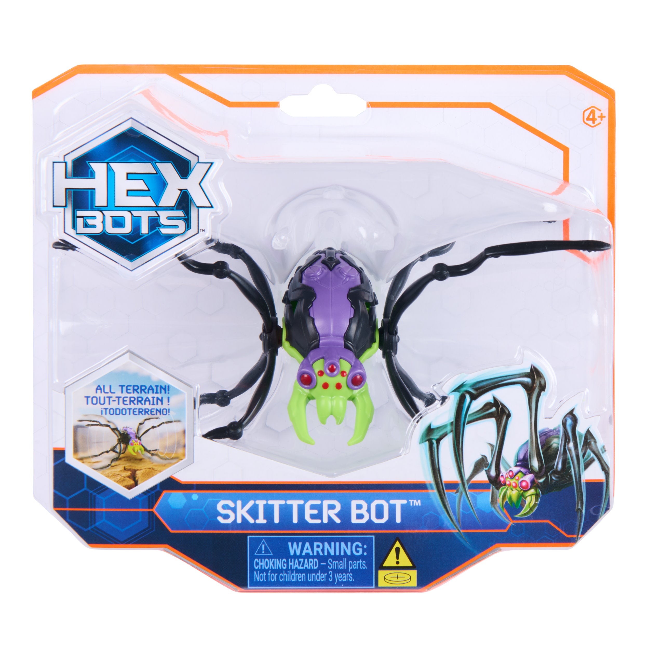 Hex Bots Skitter Bot Rechargeable Robot Spider Green
