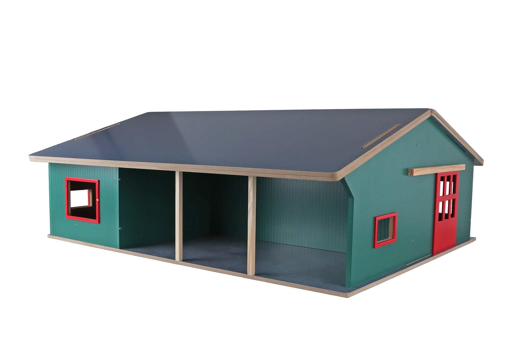 Kids Globe 1:32 Cattle And Machinery Wooden Playshed With Pasture & Removable Roof Panels