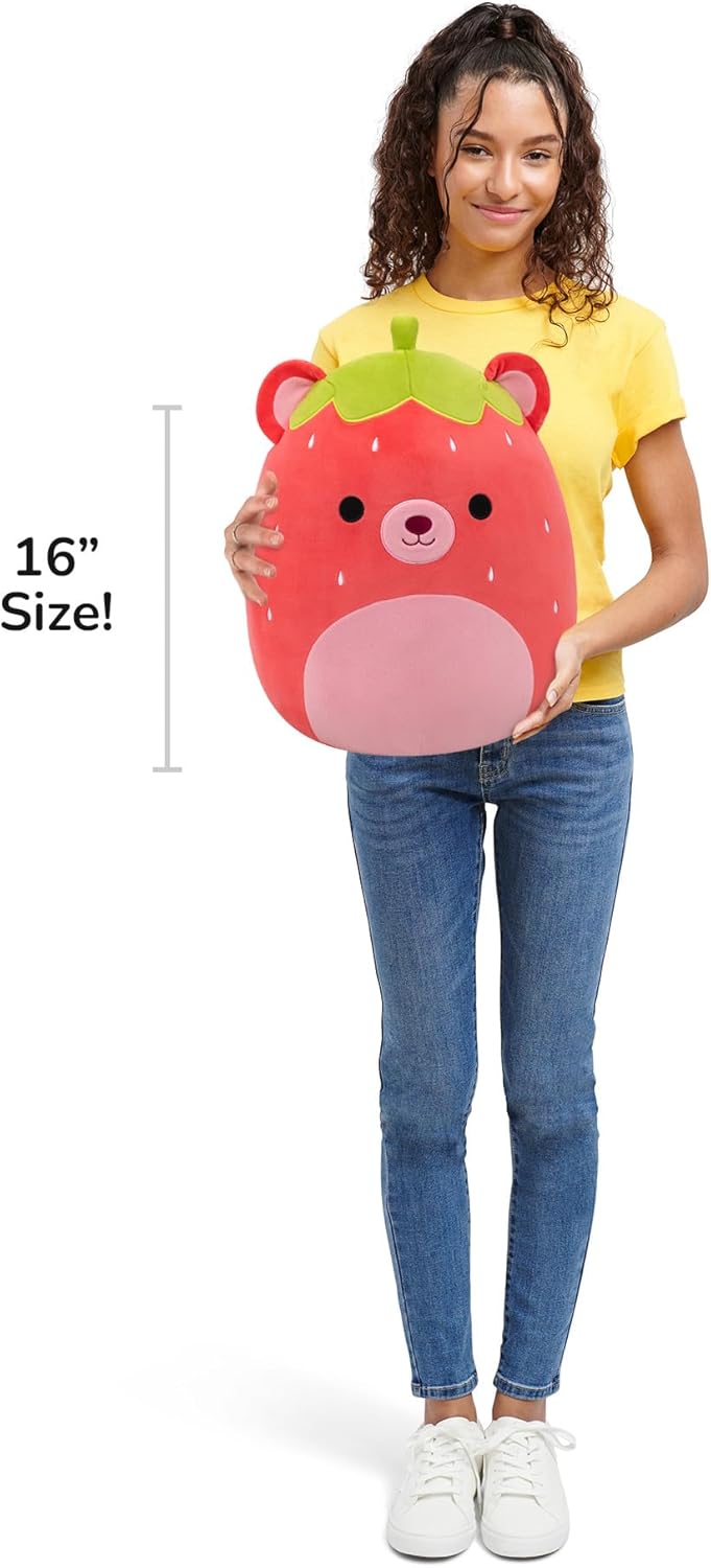 Squishmallows Original 16-Inch Romeo The Strawberry Bear