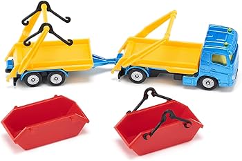 Siku 1:87 Truck With Skip And Trailer