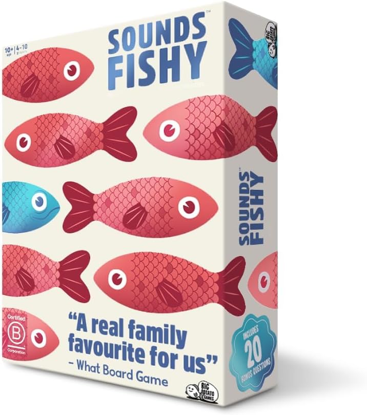 Sounds Fishy – Fast-Paced Bluffing Party Game For Kids 10+ & Adults