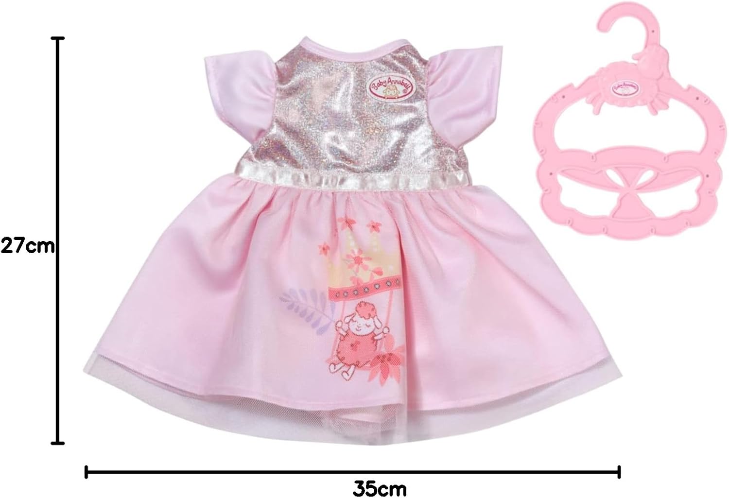 Baby Annabell Little Sweet Dress 36Cm - Princess Themed Dress To Fit Little 36Cm Dolls With Hanger