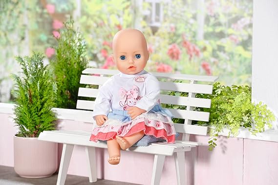 Baby Annabell Outfit Set Includes Pretty Top With Tiered Skirt And Clothes Hanger To Fit 43Cm Baby Annabell Dolls