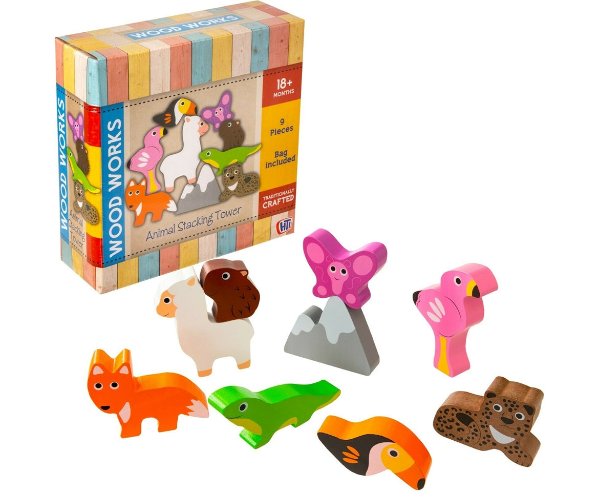 Animal Stacking Tower Toy & Bag