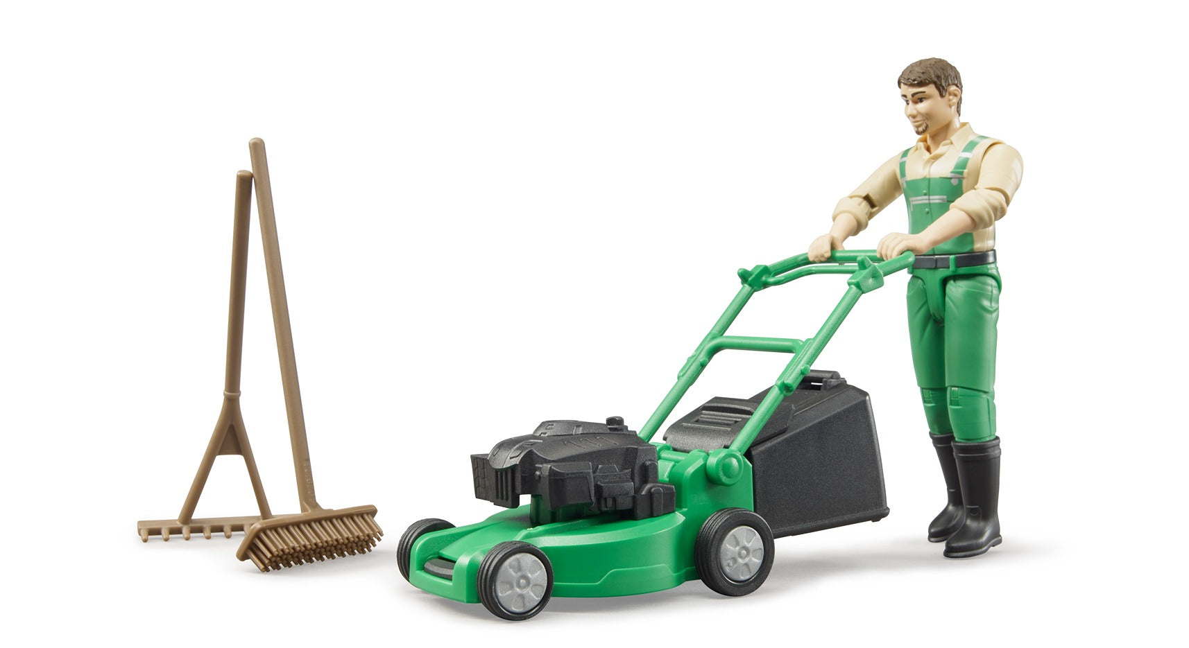 Bruder Gardener With Mower & Accessories