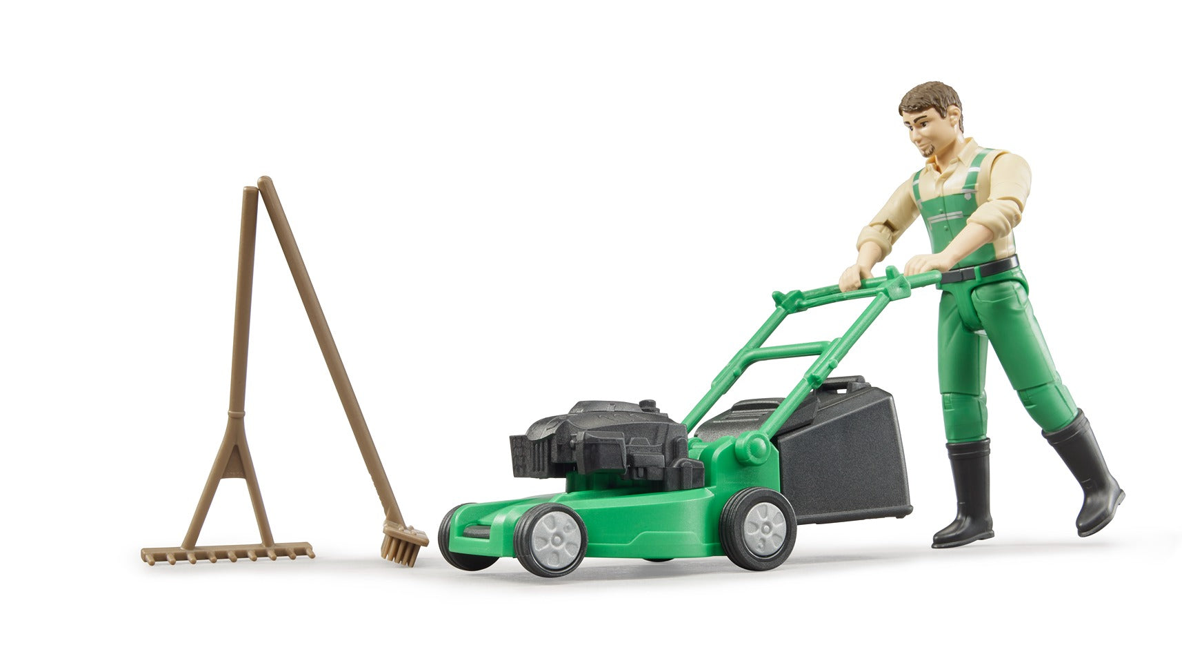Bruder Gardener With Mower & Accessories