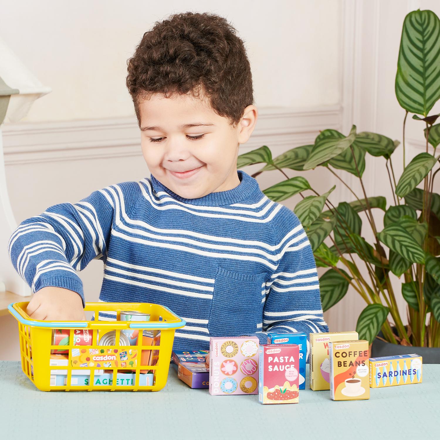 Shopping Basket With Food Packaging From Casdon