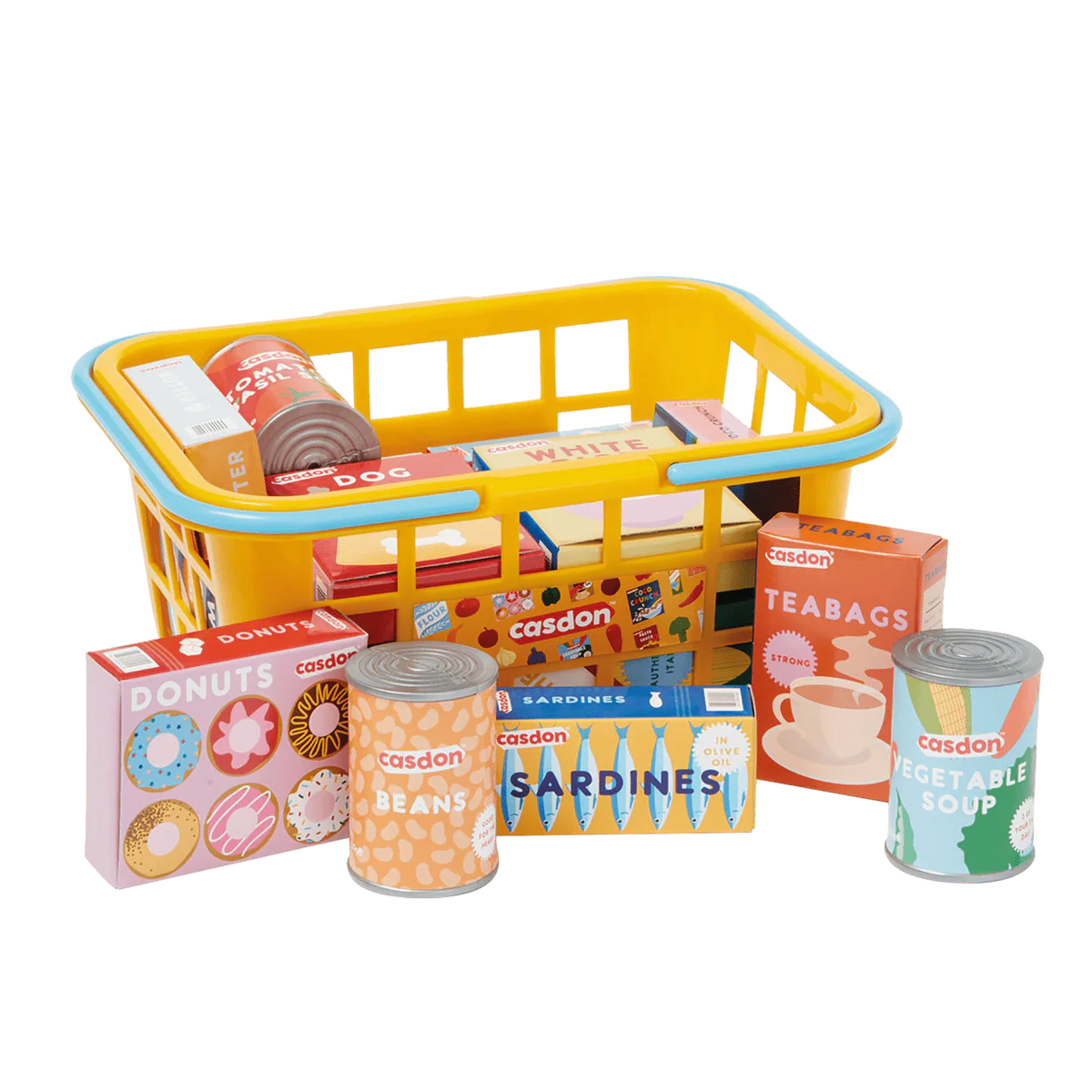 Shopping Basket With Food Packaging From Casdon
