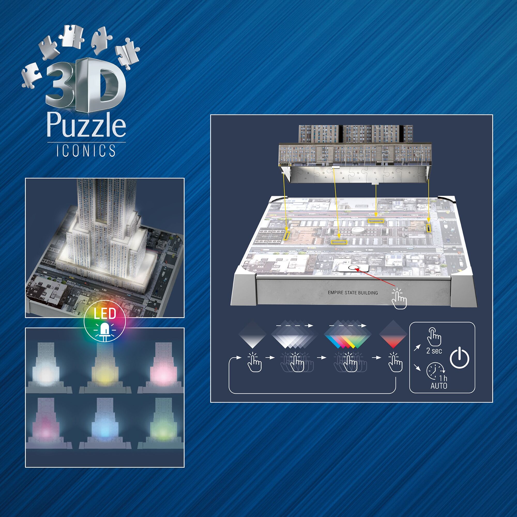 Ravensburger Iconics Empire State Building - Light Up 216 Piece 3D Jigsaw Puzzle