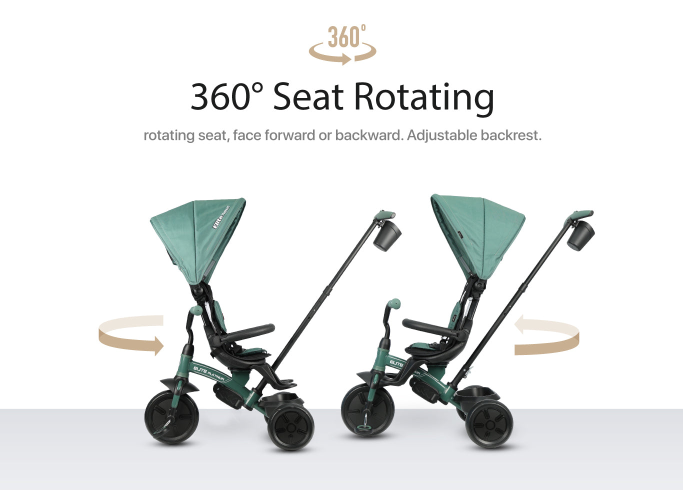 Qplay Elite Platinum 6-In-1 Trike Green
