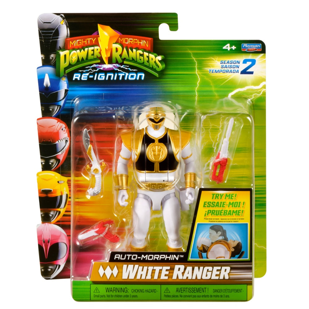 Mighty Morphin Power Rangers Re-Ignition Auto-Morphin White Ranger Action Figure