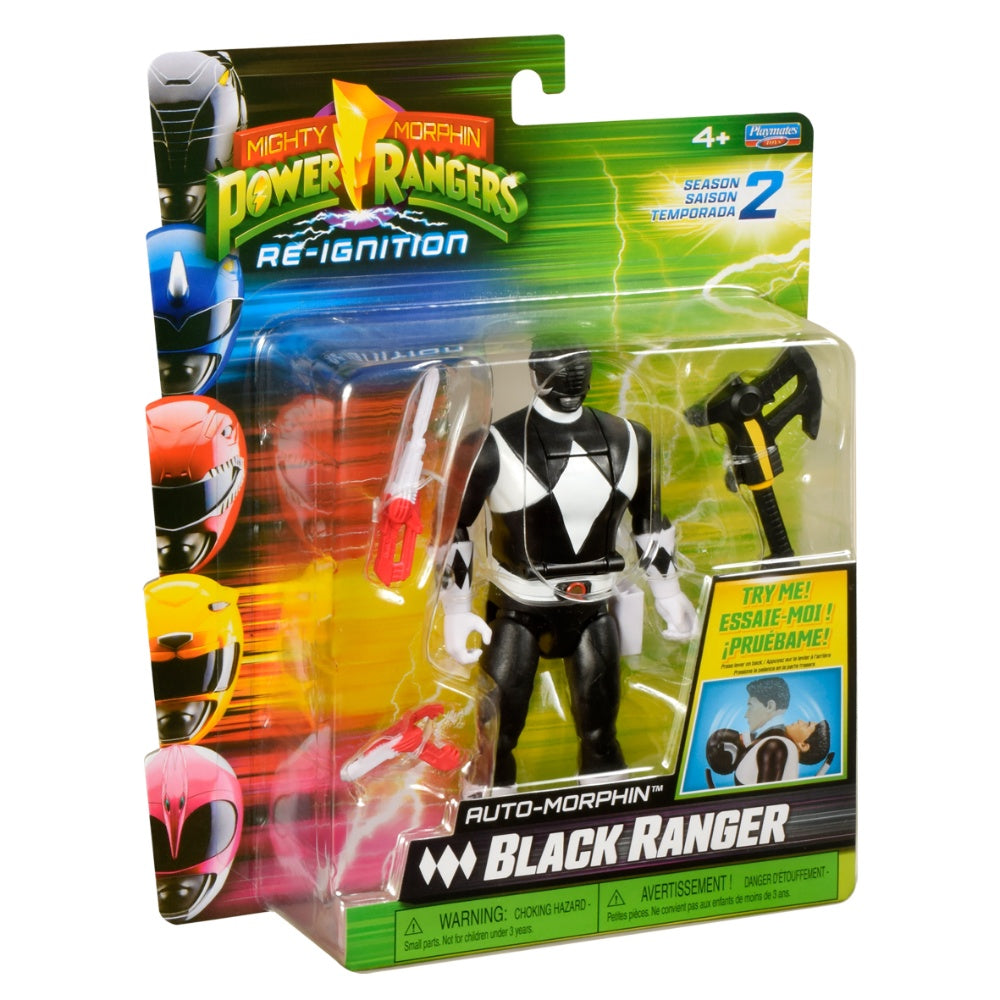 Mighty Morphin Power Rangers  Auto-Morphin Black Ranger S2 Action Figure